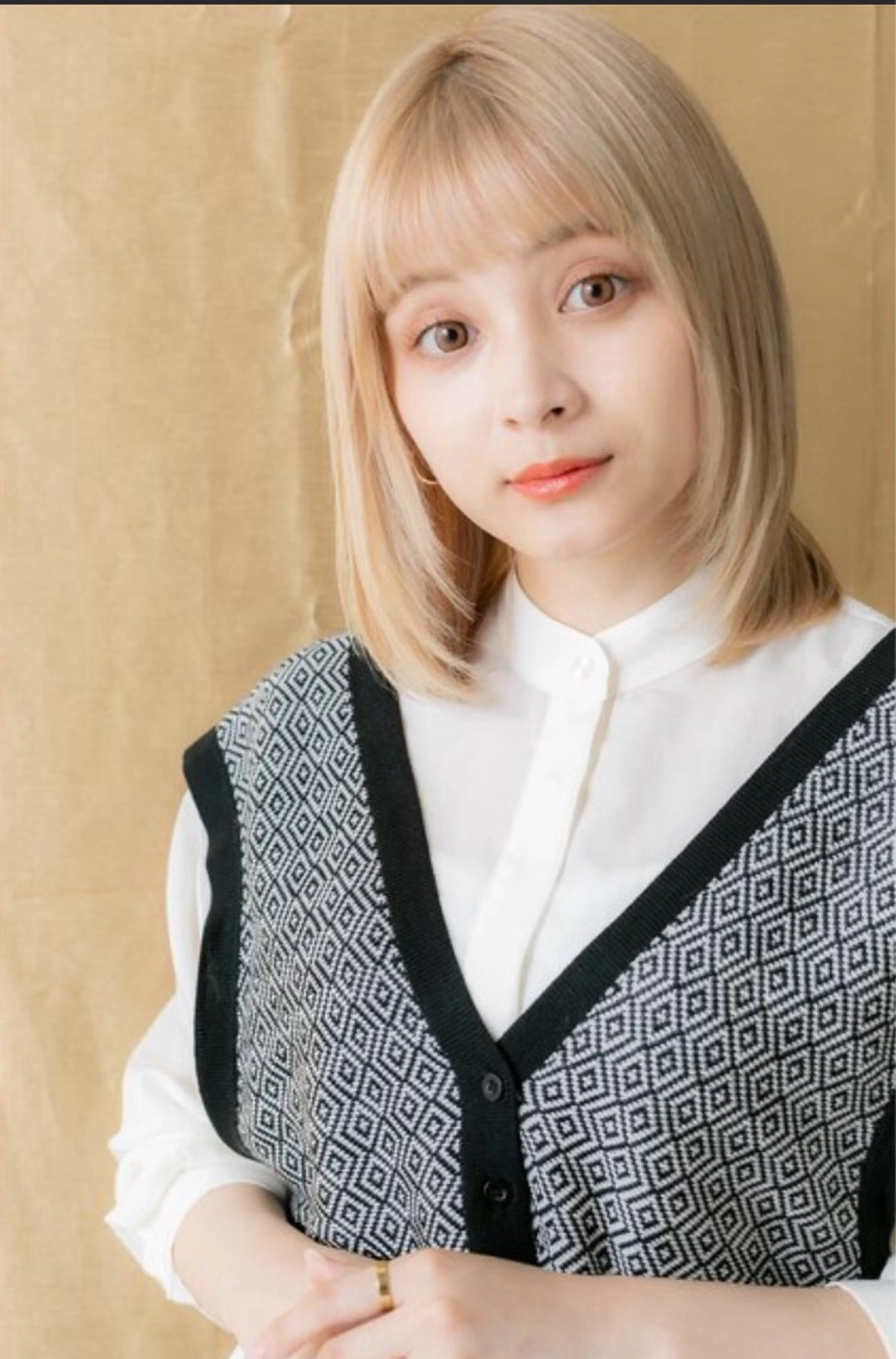 セミロング カット くびれ&切りっぱボブ 得意👍佐藤歩のヘアスタイル