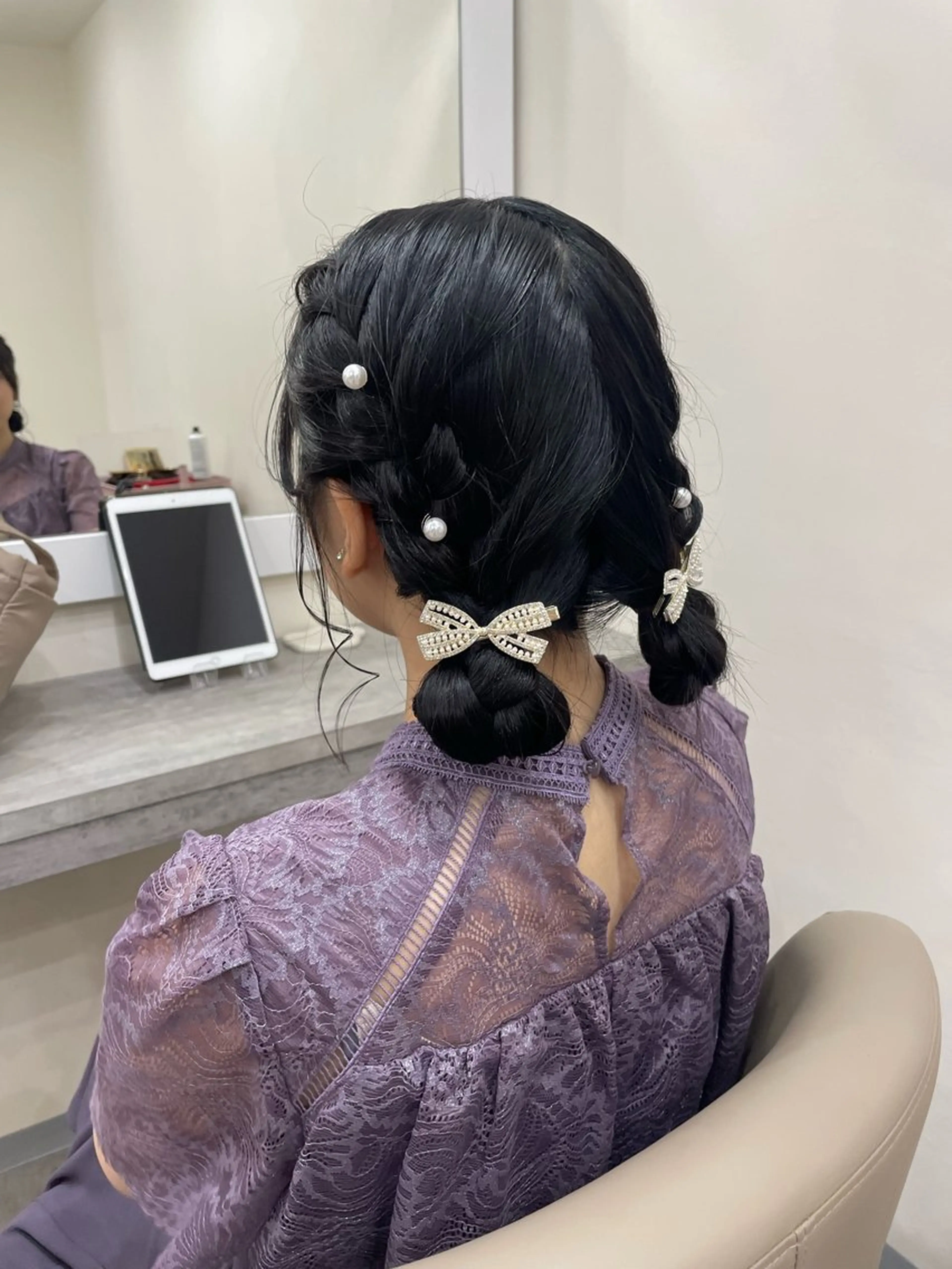 セミロング ヘアセット 韓国風パーマ/ヘア セット/店長みづきのヘアスタイル