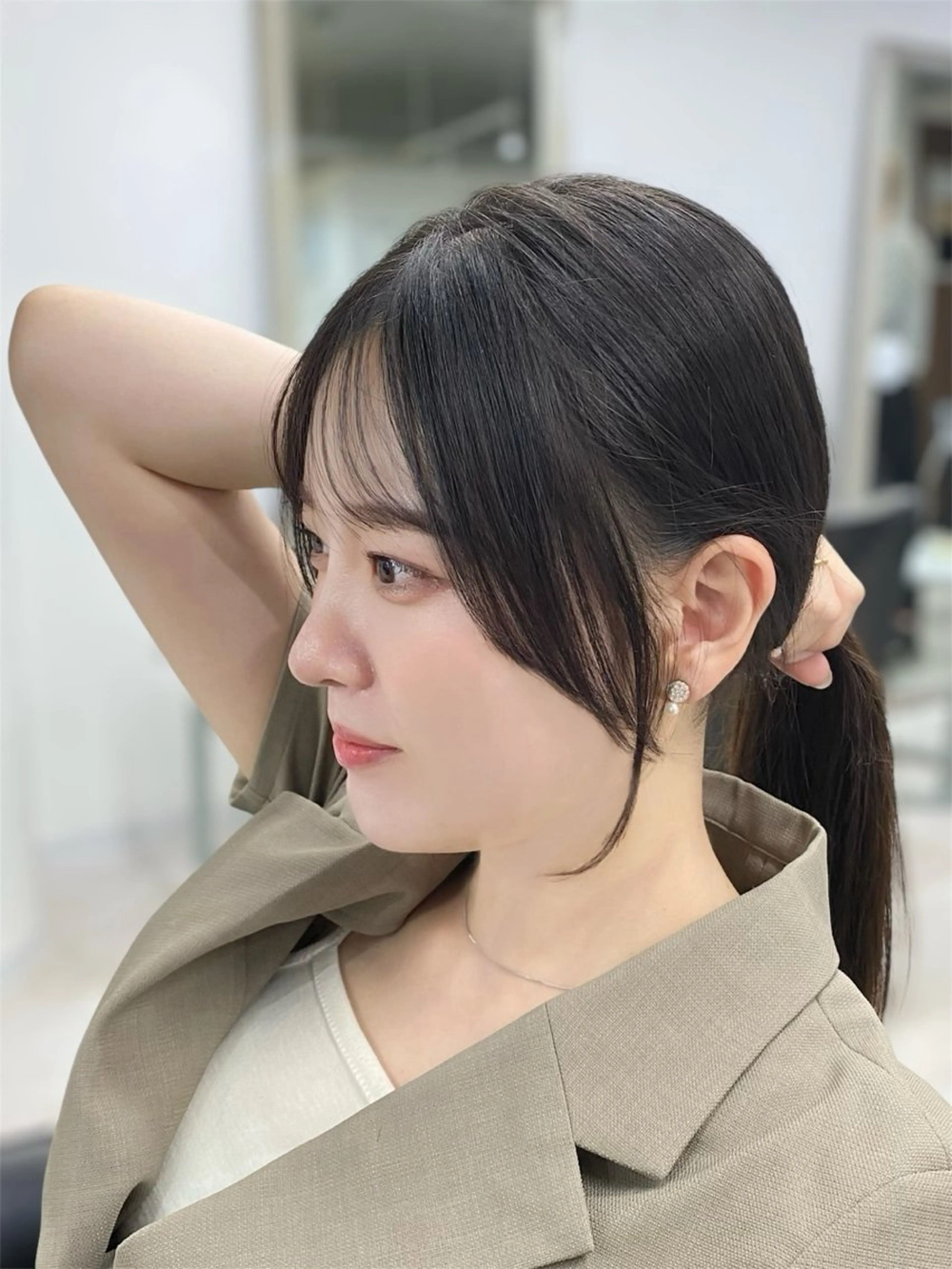 セミロング 顔周りカット ChLem所属・ショート✨レイヤー✨ 池田　慧太のヘアスタイル