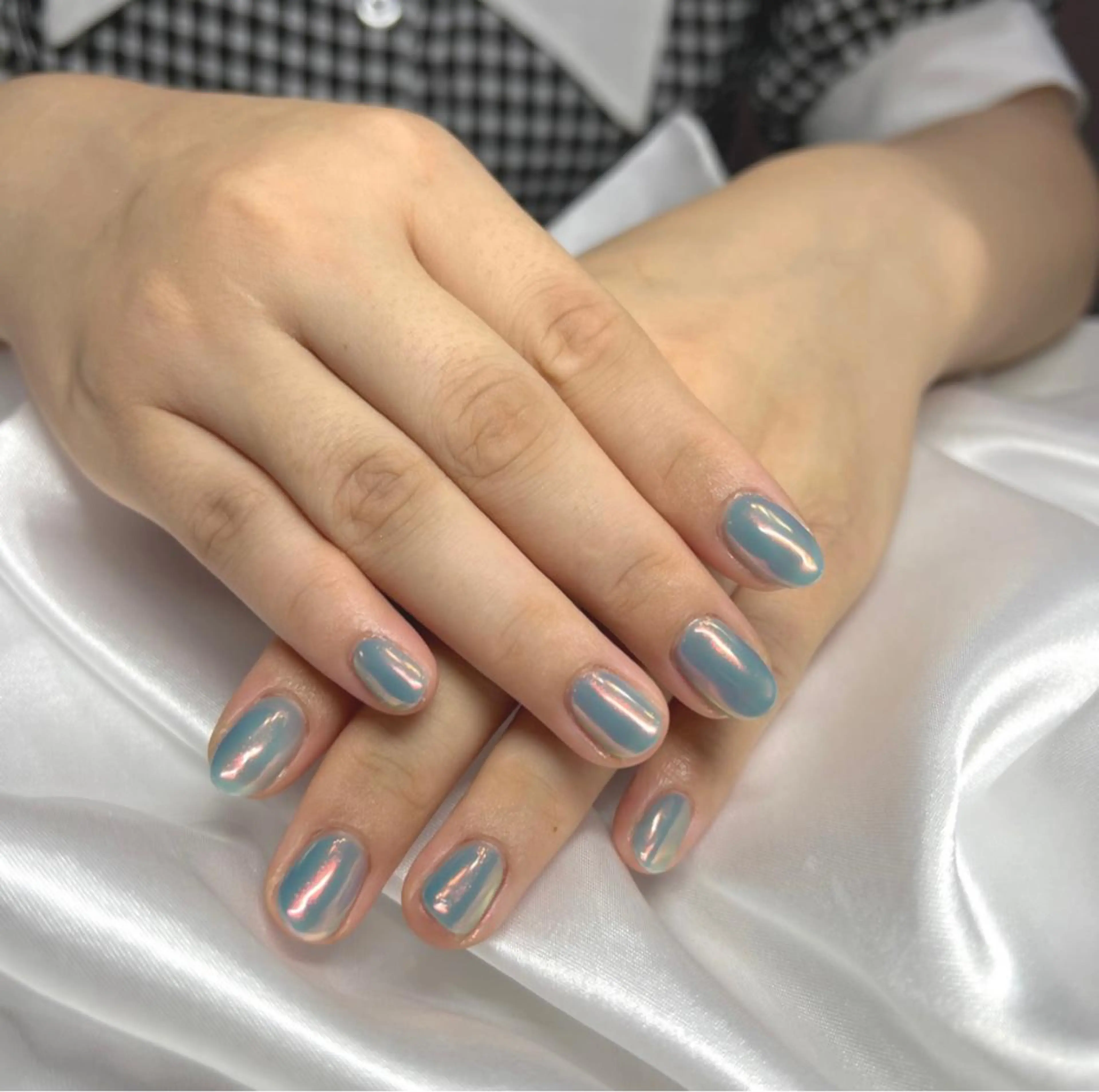 ネイル オーロラネイル フレンチネイル マグネットネイル ミラーネイル ワンカラーネイル ハンドネイル LeaLea nails.のネイルデザイン