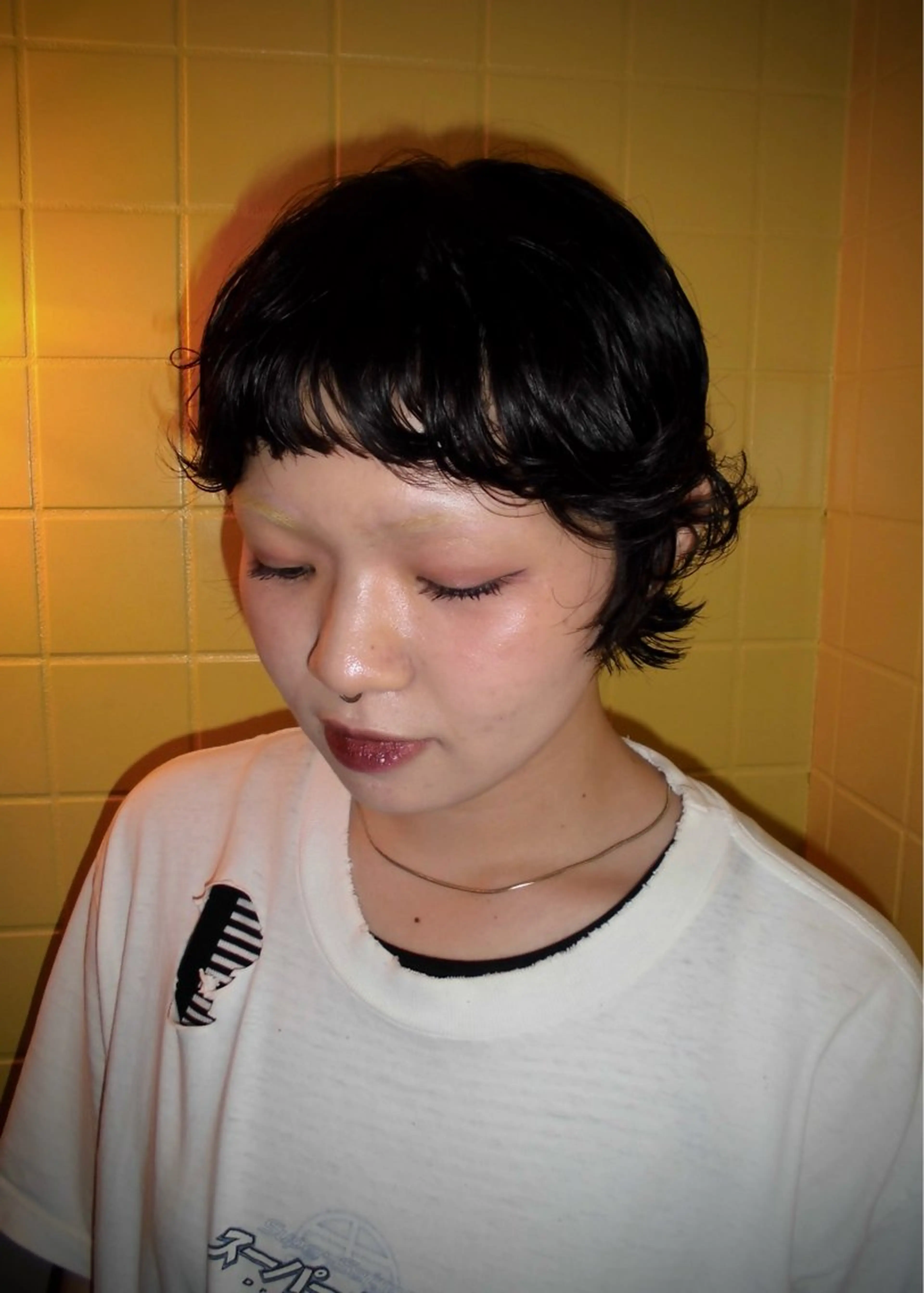ショート パーマ パーマ トリートメント ヘッドスパ marino マリノのヘアスタイル