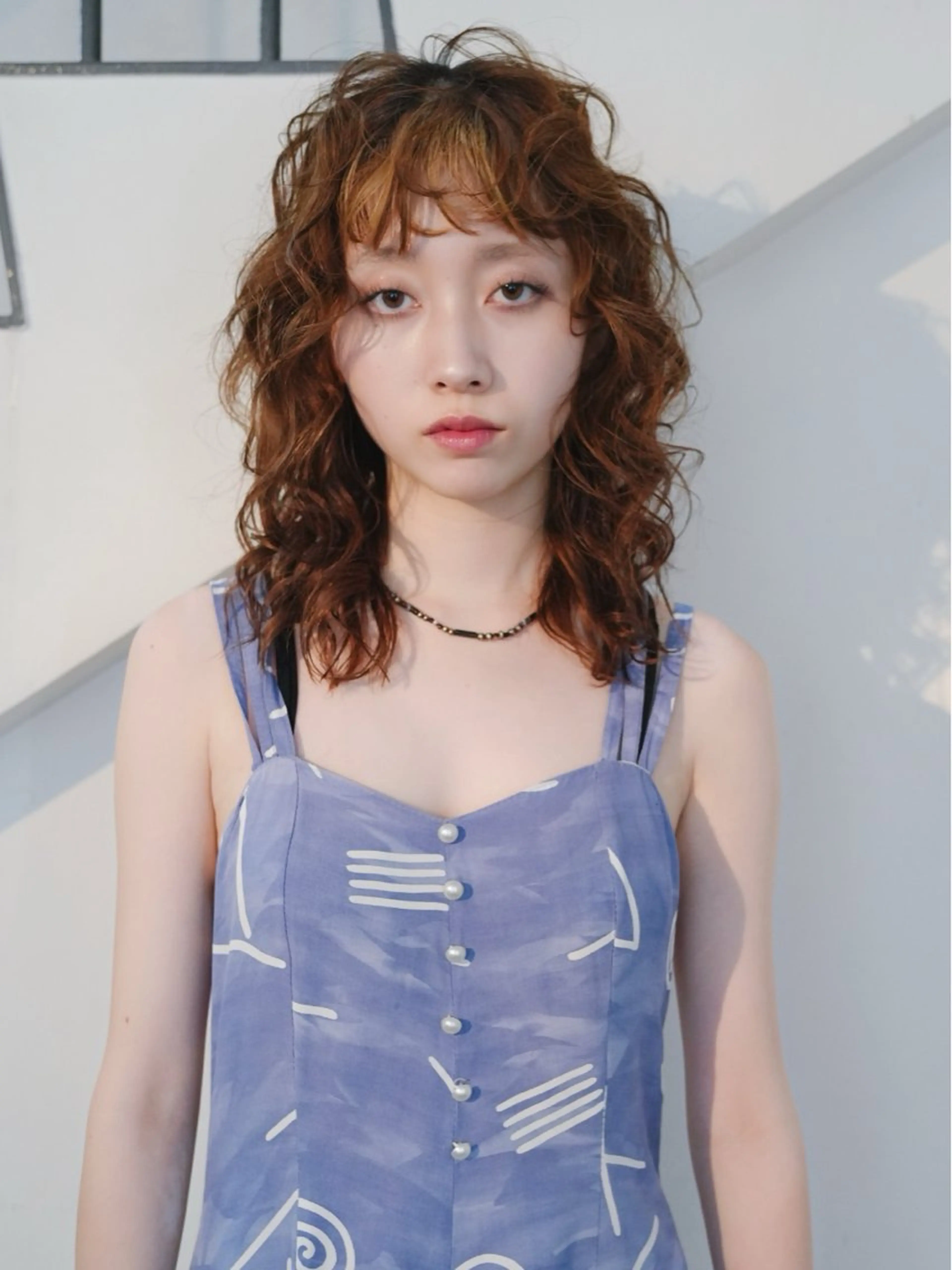 ミディアム カラー パーマ カット ヘアカラー パーマ Vibe所属・hanami パーマ/透明感カラーのヘアスタイル