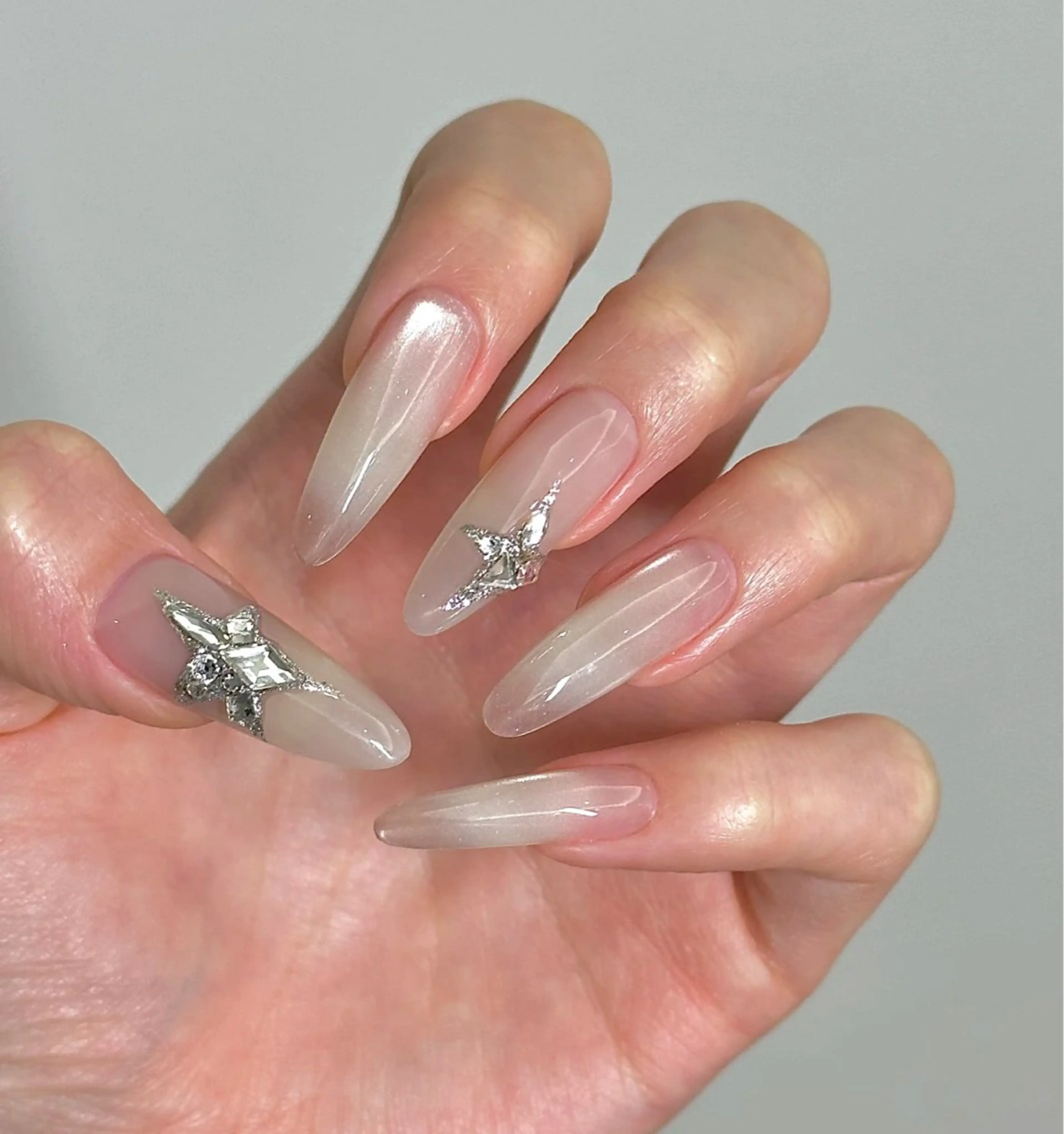 【オフ無し、ケア付き】チップ長さだし10本➕シンプルデザインの写真