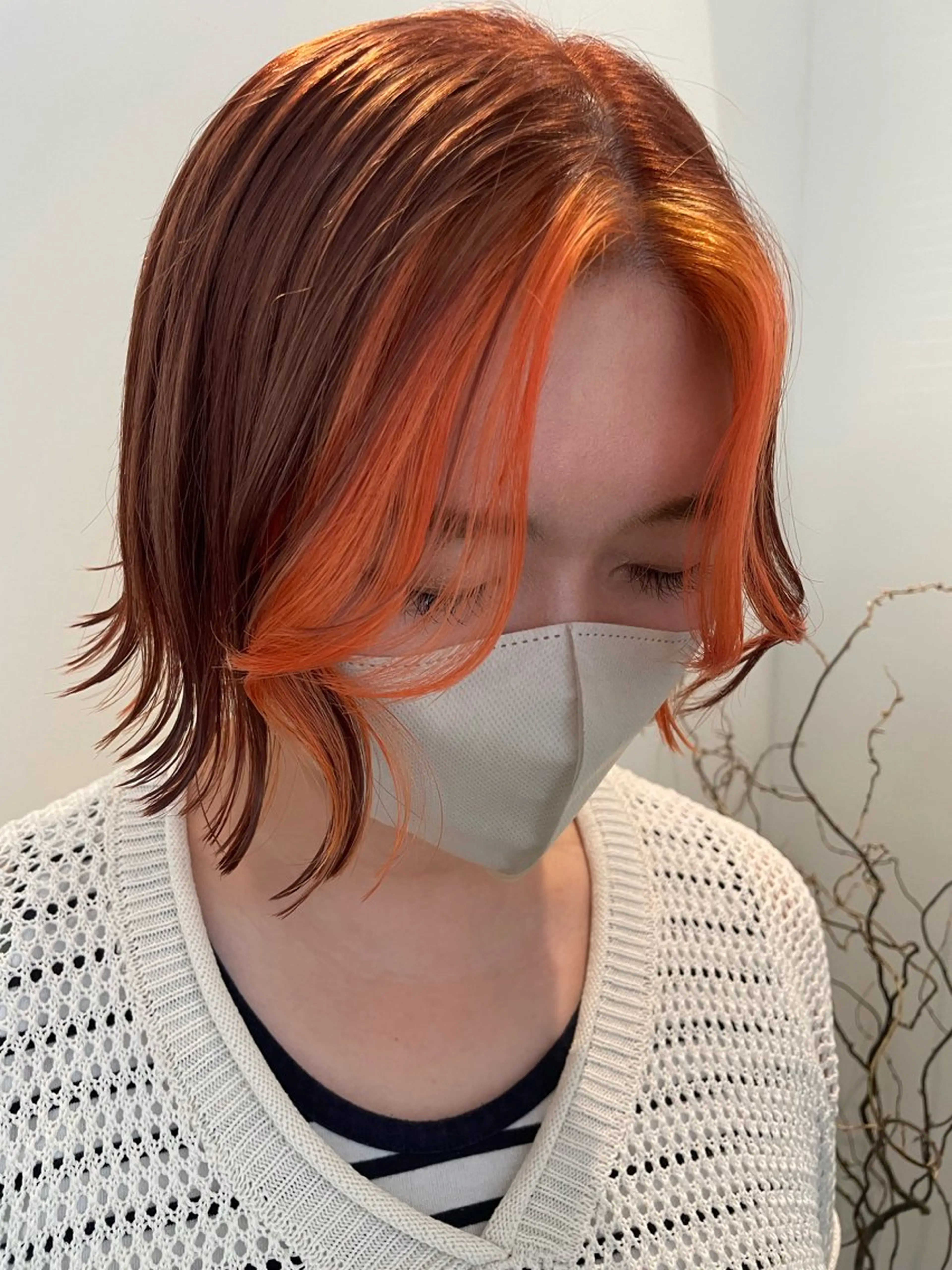 ショート カラー ミストバング  フェイスフレーミング ヘアカラー トリートメント ブリーチ👩‍🦳/ ‪✂︎MANAMIのヘアスタイル