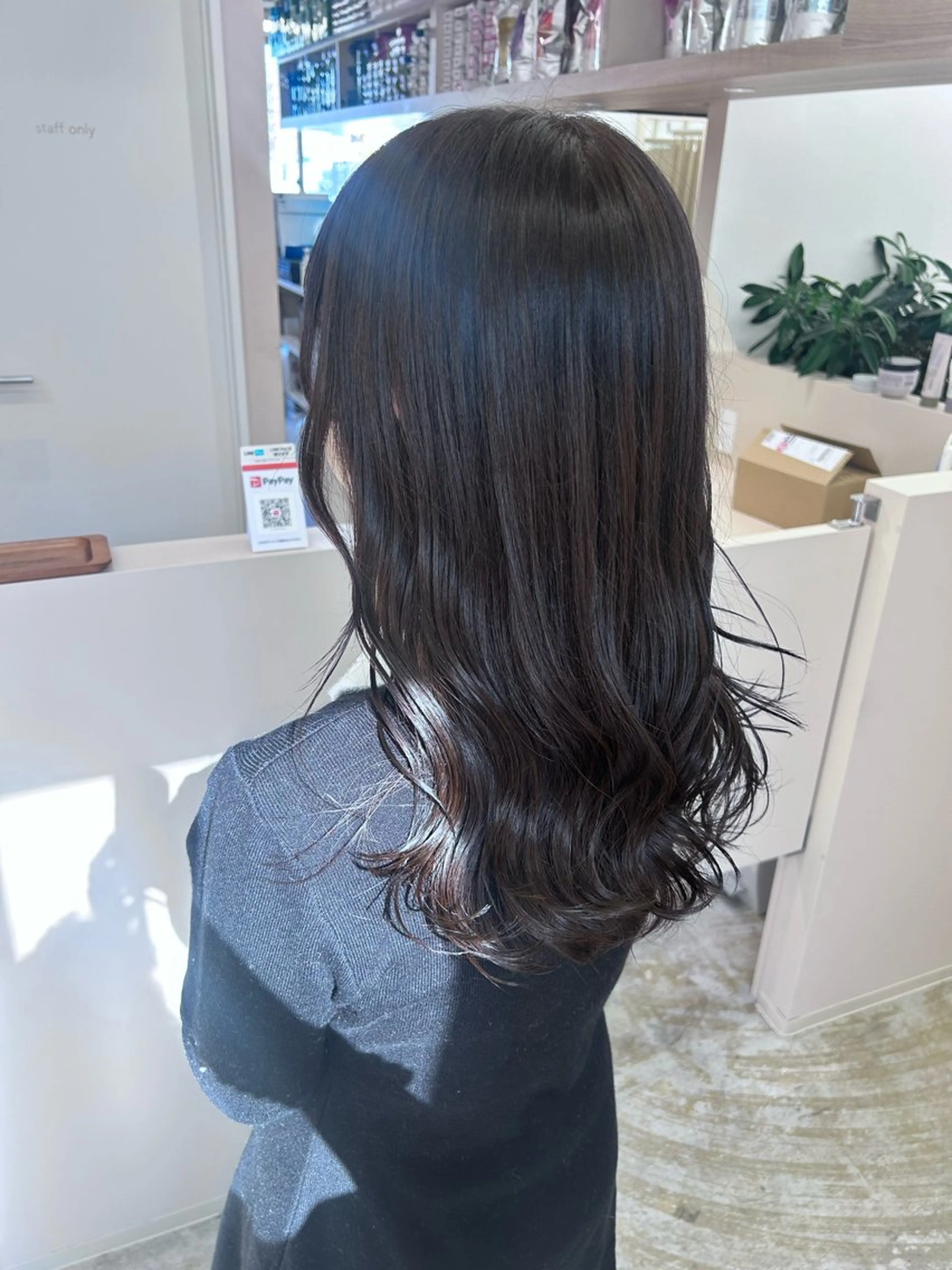 ロング カラー アディクシーカラー ベージュカラー オリーブベージュ トリートメント 韓国ヘア nanahaのヘアスタイル