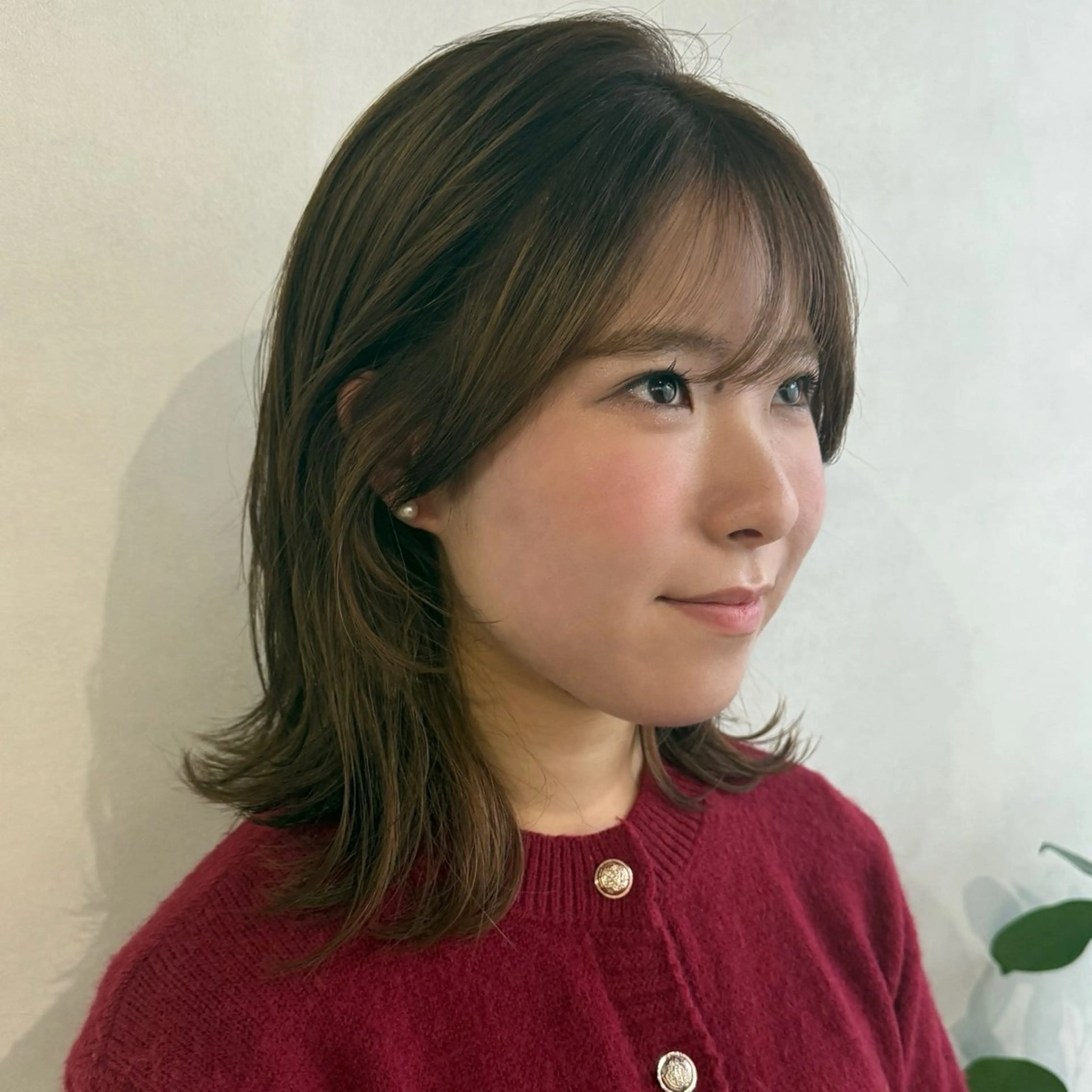 ミディアム サイドバング 小顔カット カット ヘアカラー トリートメント ボブレイヤー/韓国 ボブ/タイラユリ🍋のヘアスタイル