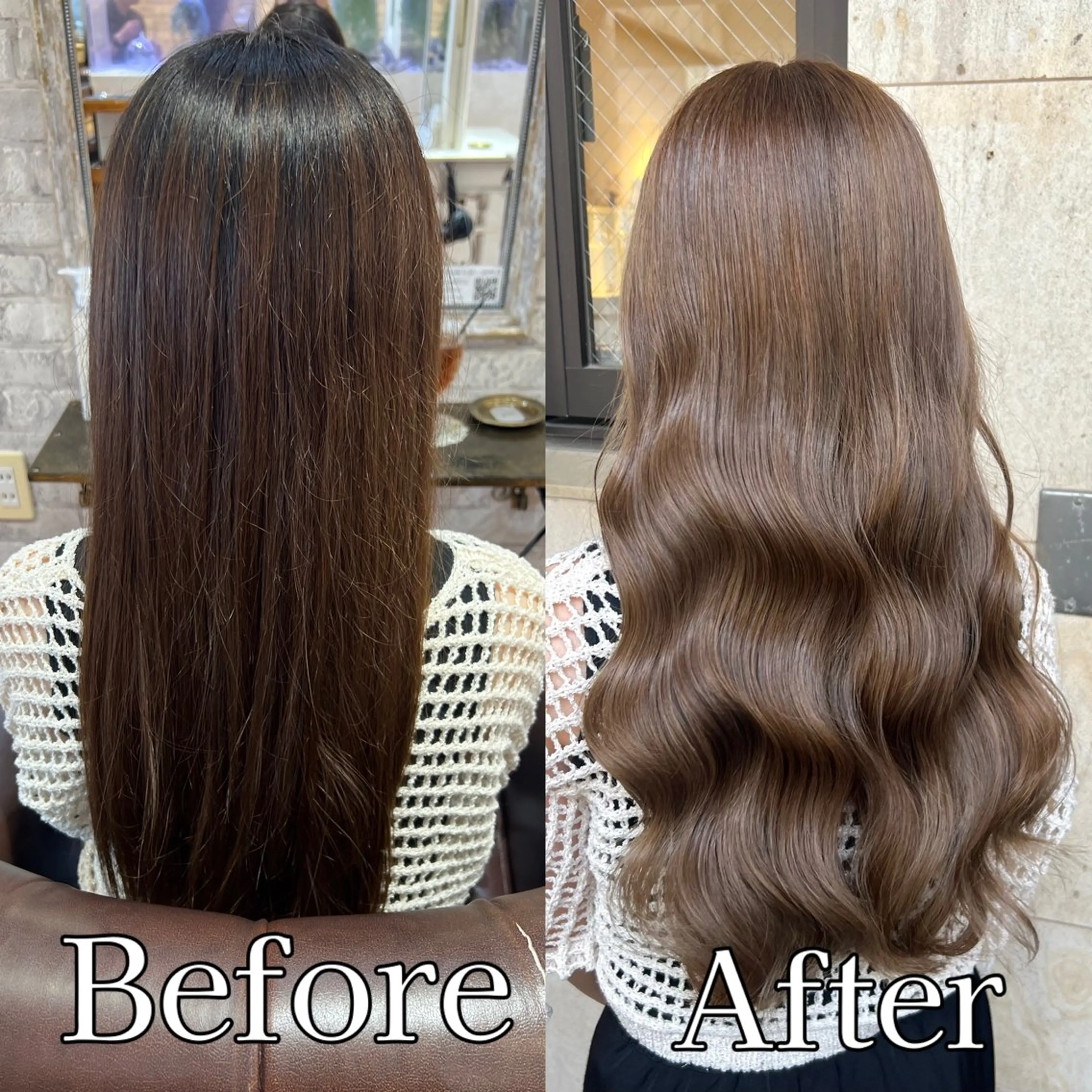 ロング カラー 切りっぱなしボブ ベージュカラー ブリーチ ダブルカラー ハイライトカラー ヘアカラー トリートメント ヘッドスパ ヘアセット Wカラー/髪質改善/ 艶カラー🩶Sanaのヘアスタイル
