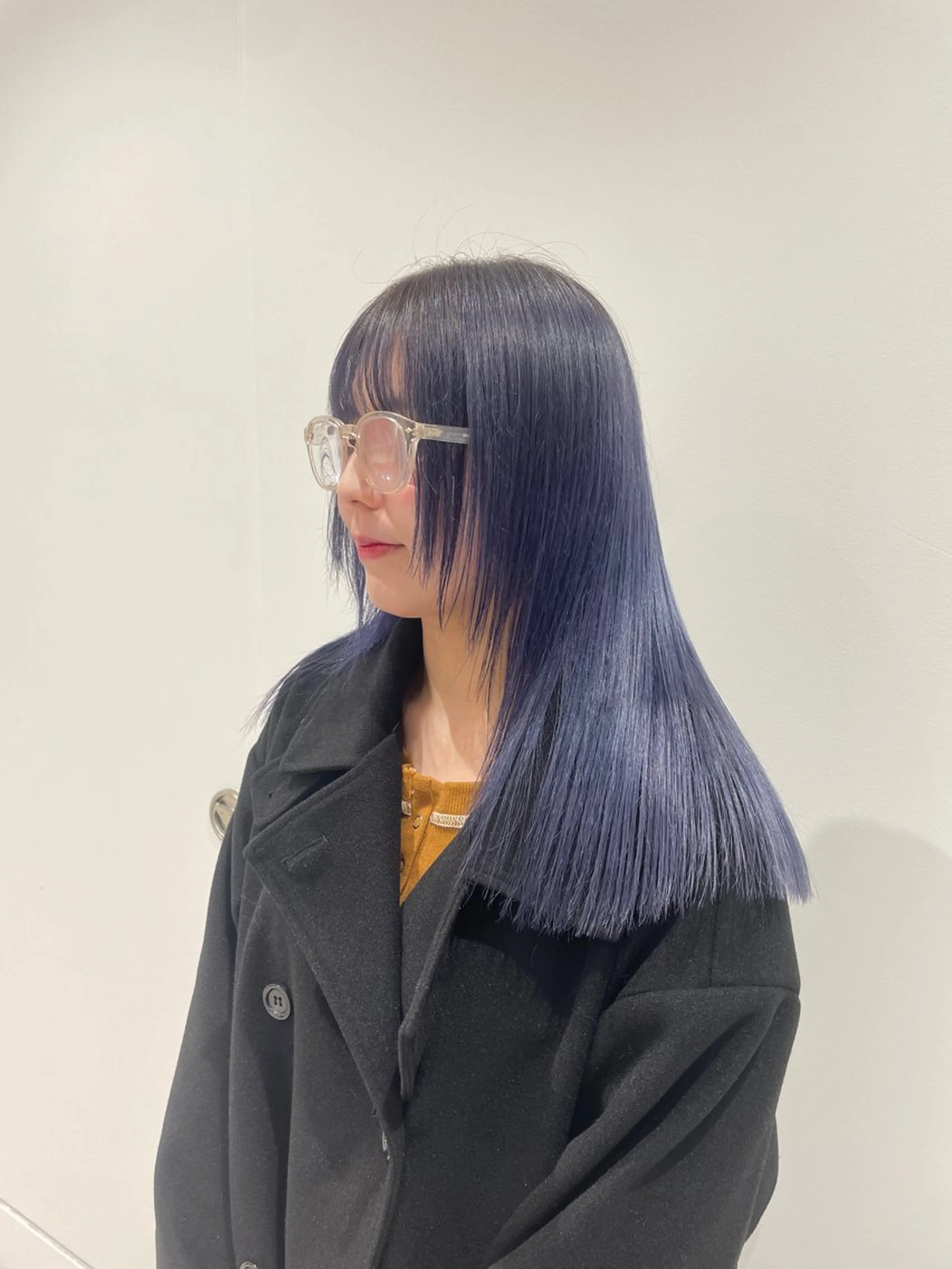 ロング カラー ブリーチ ブルーカラー 髪質改善✨艶カラー 🎀moka🎀のヘアスタイル