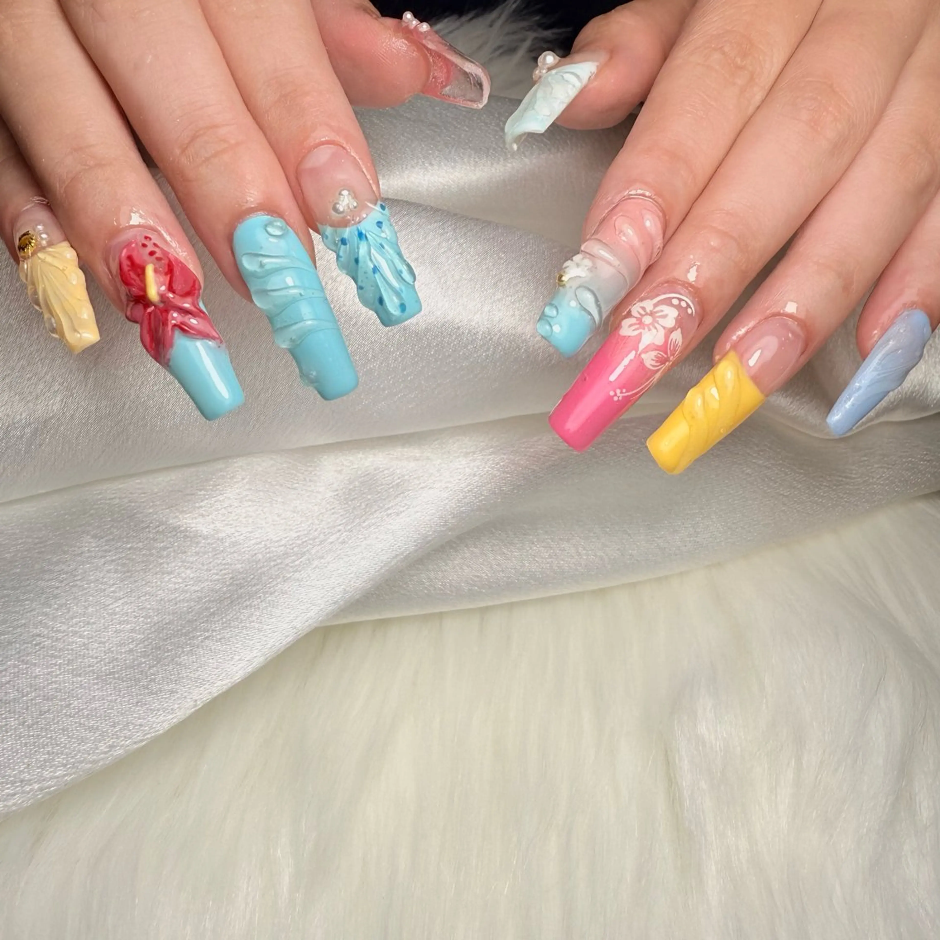 ロング ロング ハンドネイル LAMB所属・🌹Belle Nail🌹のネイルデザイン