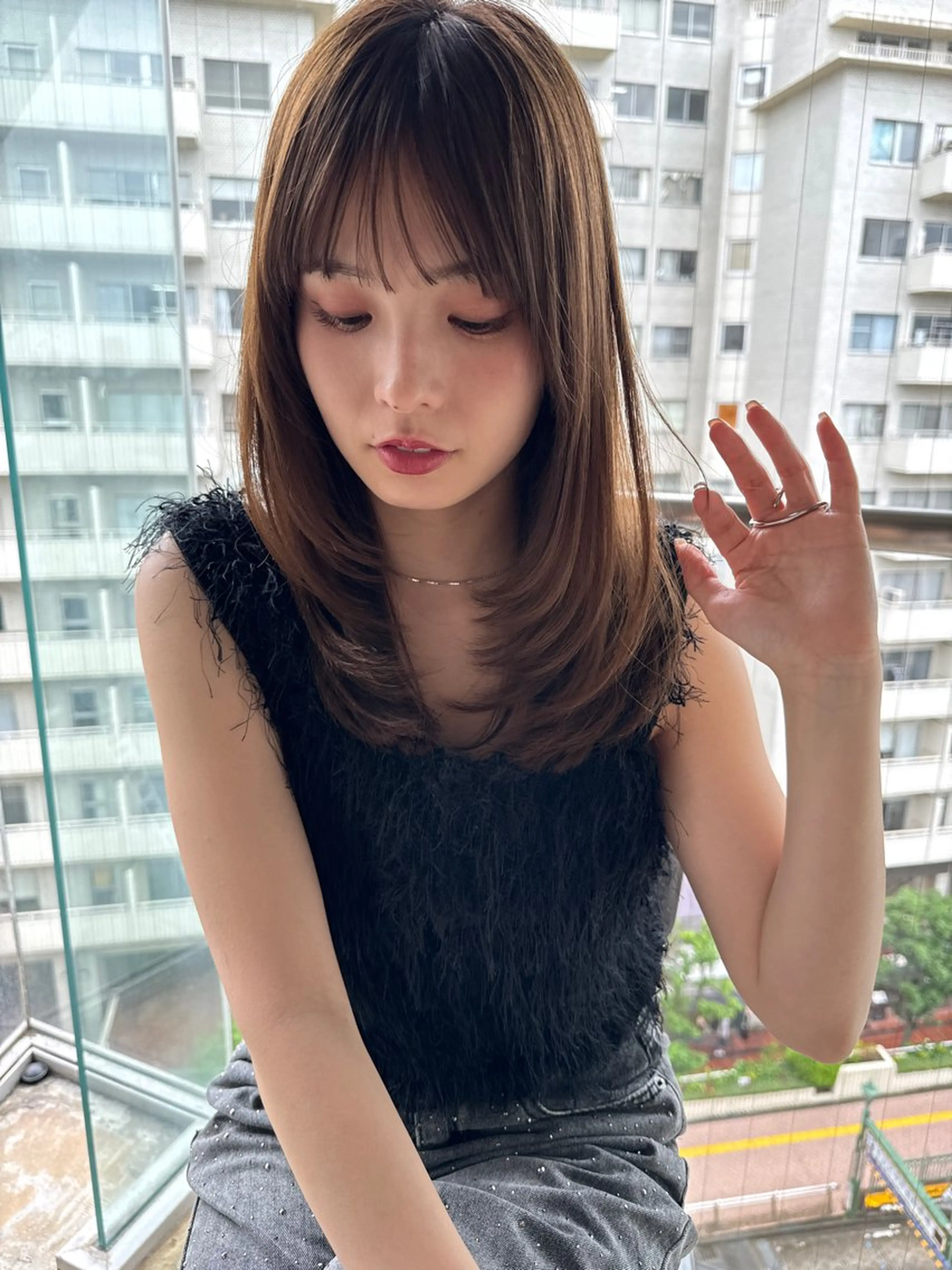 ミディアム カラー 【当日OK◉】レ イヤー/透明感カラーのヘアスタイル