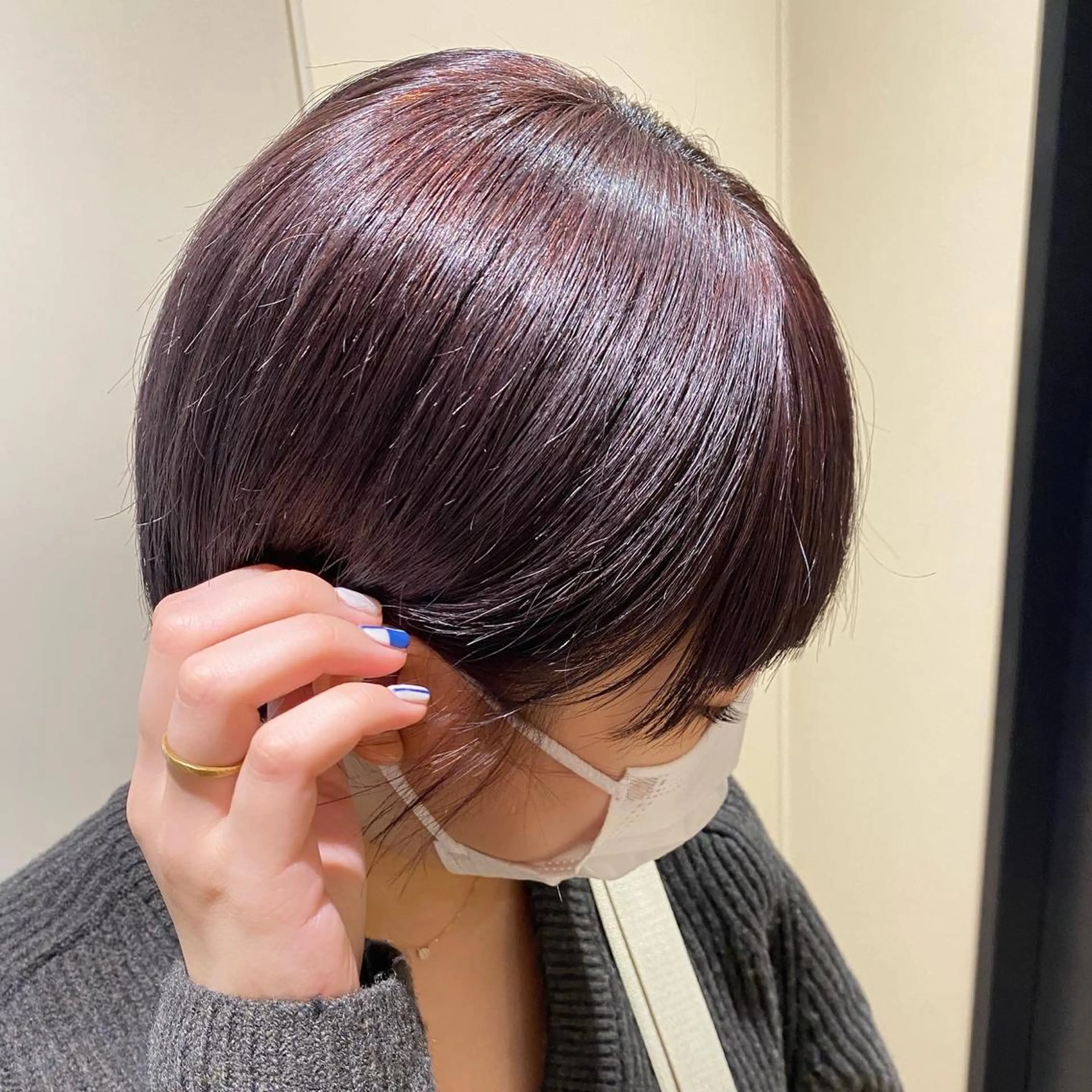 ショート カラー ヘアアレンジ カット ヘッドスパ ヘアセット 💖透け感ベージュ KOTA💖のヘアスタイル