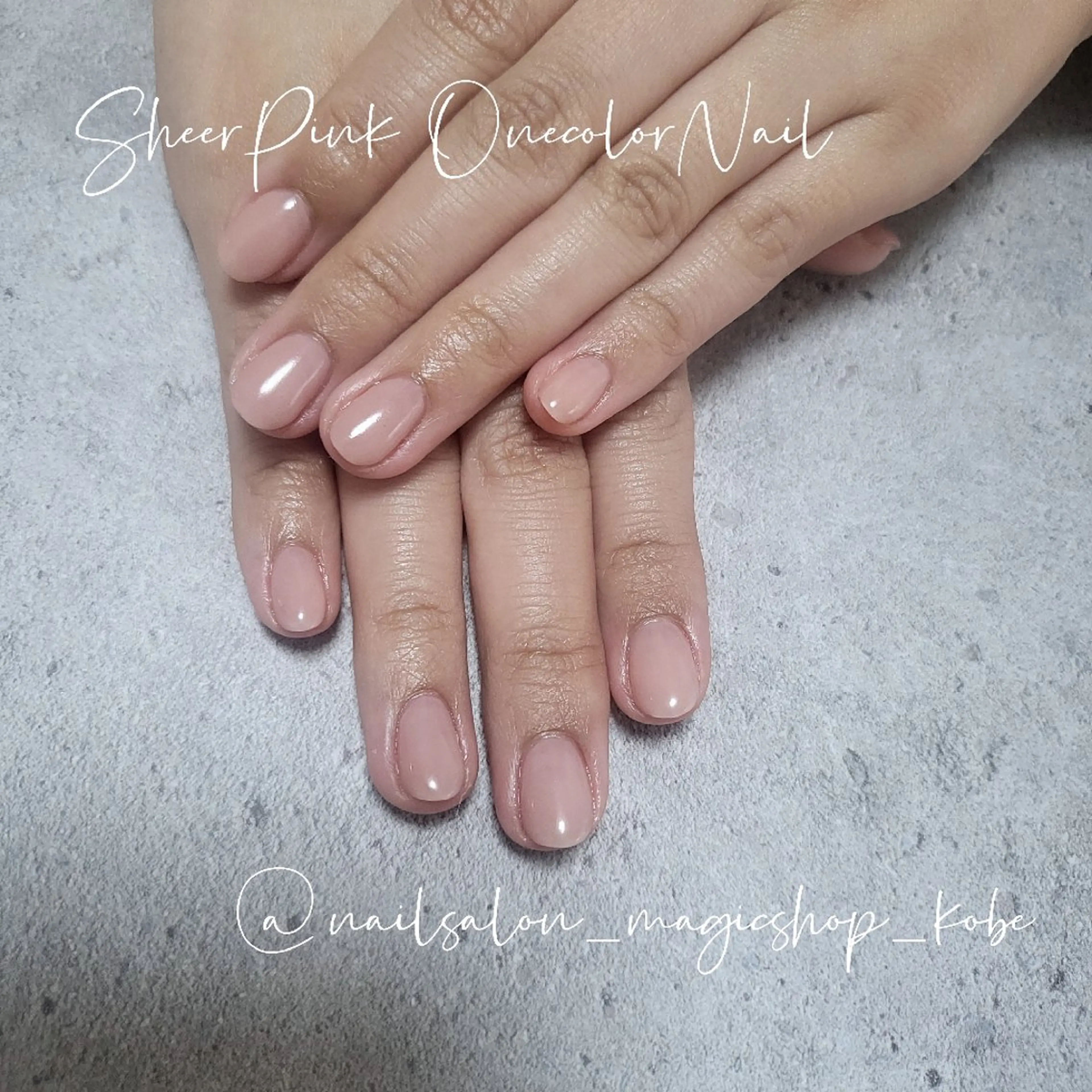 ネイル ジェルネイル オフィスネイル ワンカラーネイル ピンク ソフトジェル ハンドネイル Nailsalon MagicShopのネイルデザイン