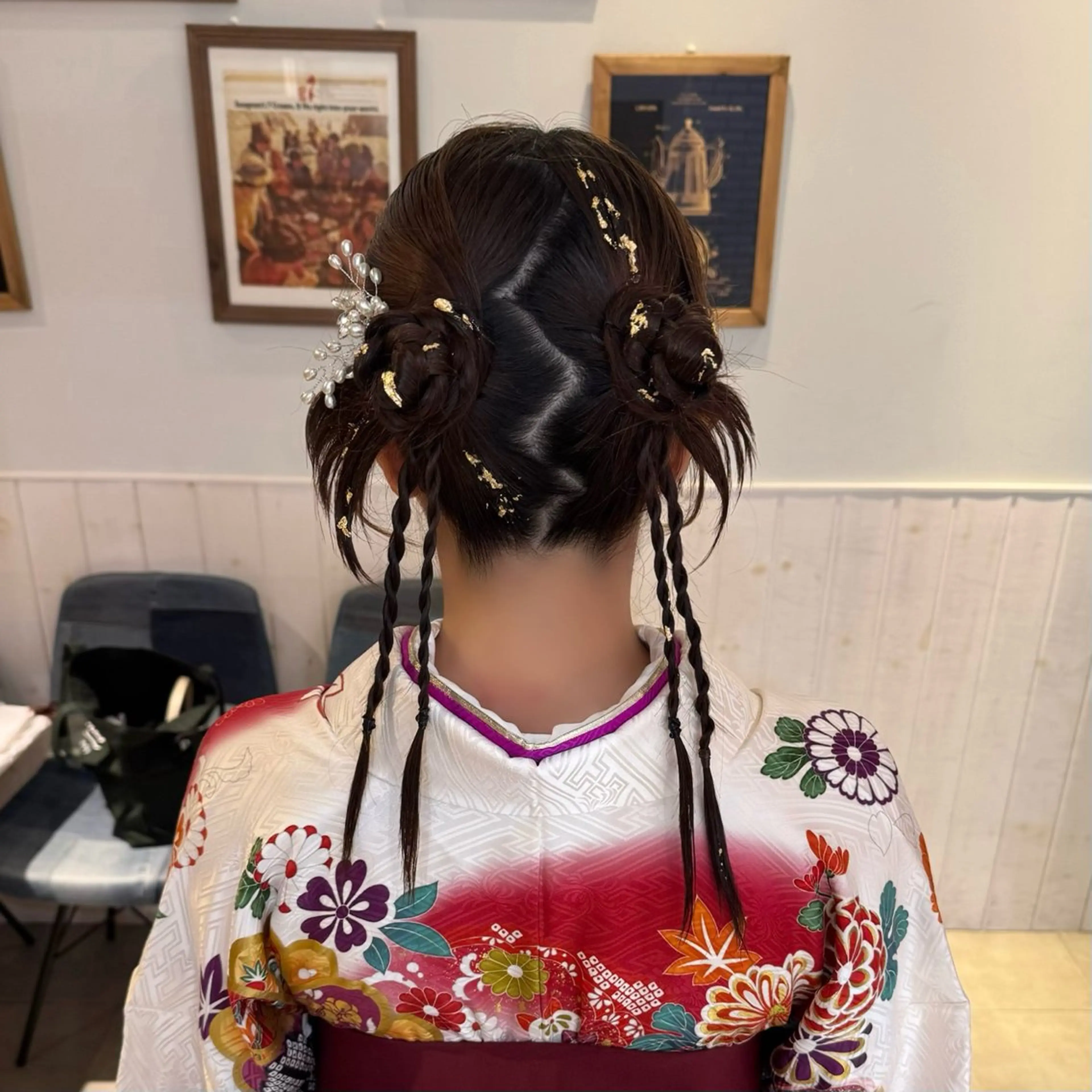 ヘアアレンジ 卒業式のヘアスタイル 着付け 🍀ブリーチ/艶カラ ー🍀 コイケのヘアスタイル