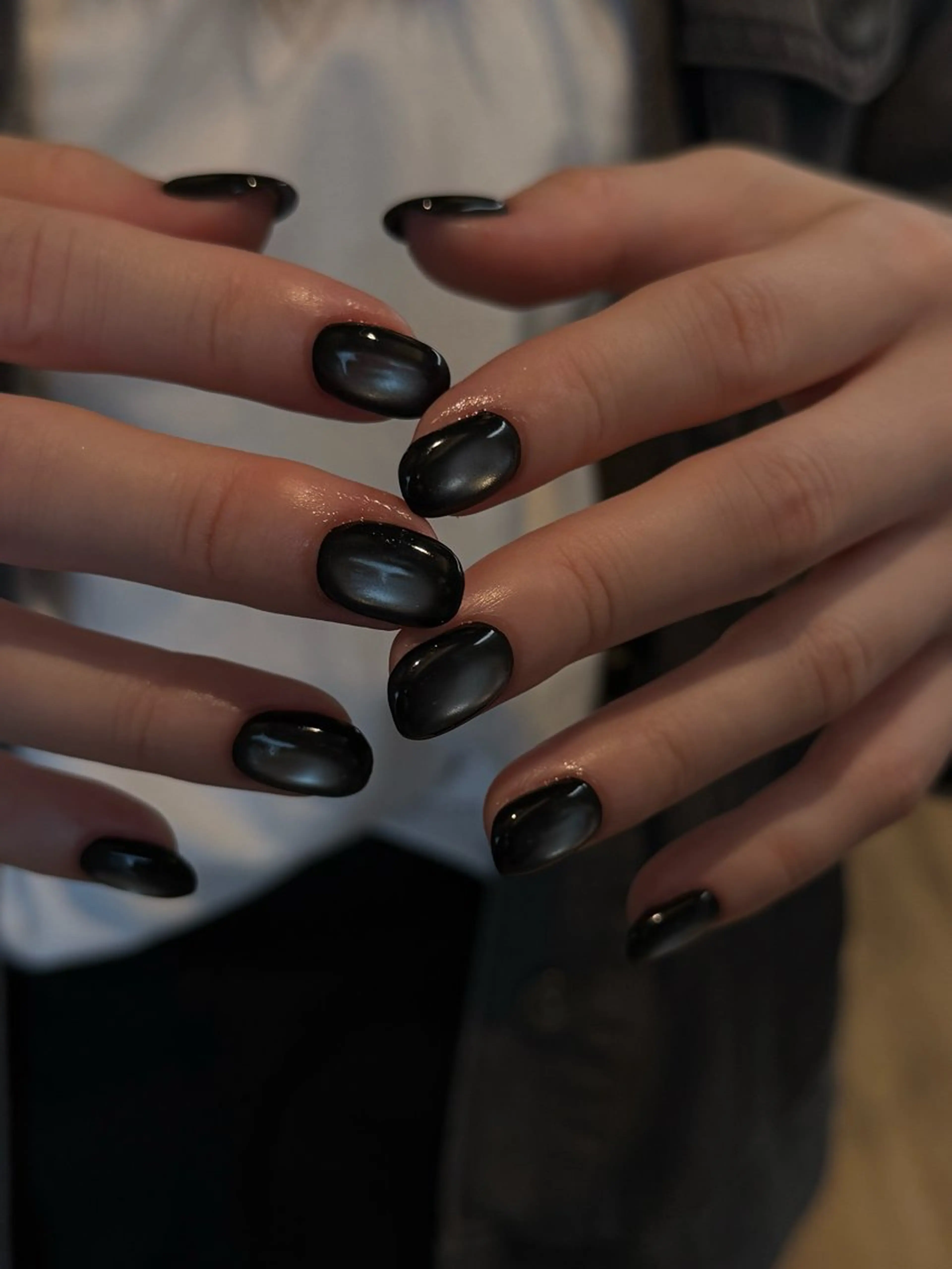 ネイル 氷ネイル・うるうるネイル マグネットネイル ニュアンスネイル ショートネイル シンプルネイル ハンドネイル filonnail /　kotoneのネイルデザイン
