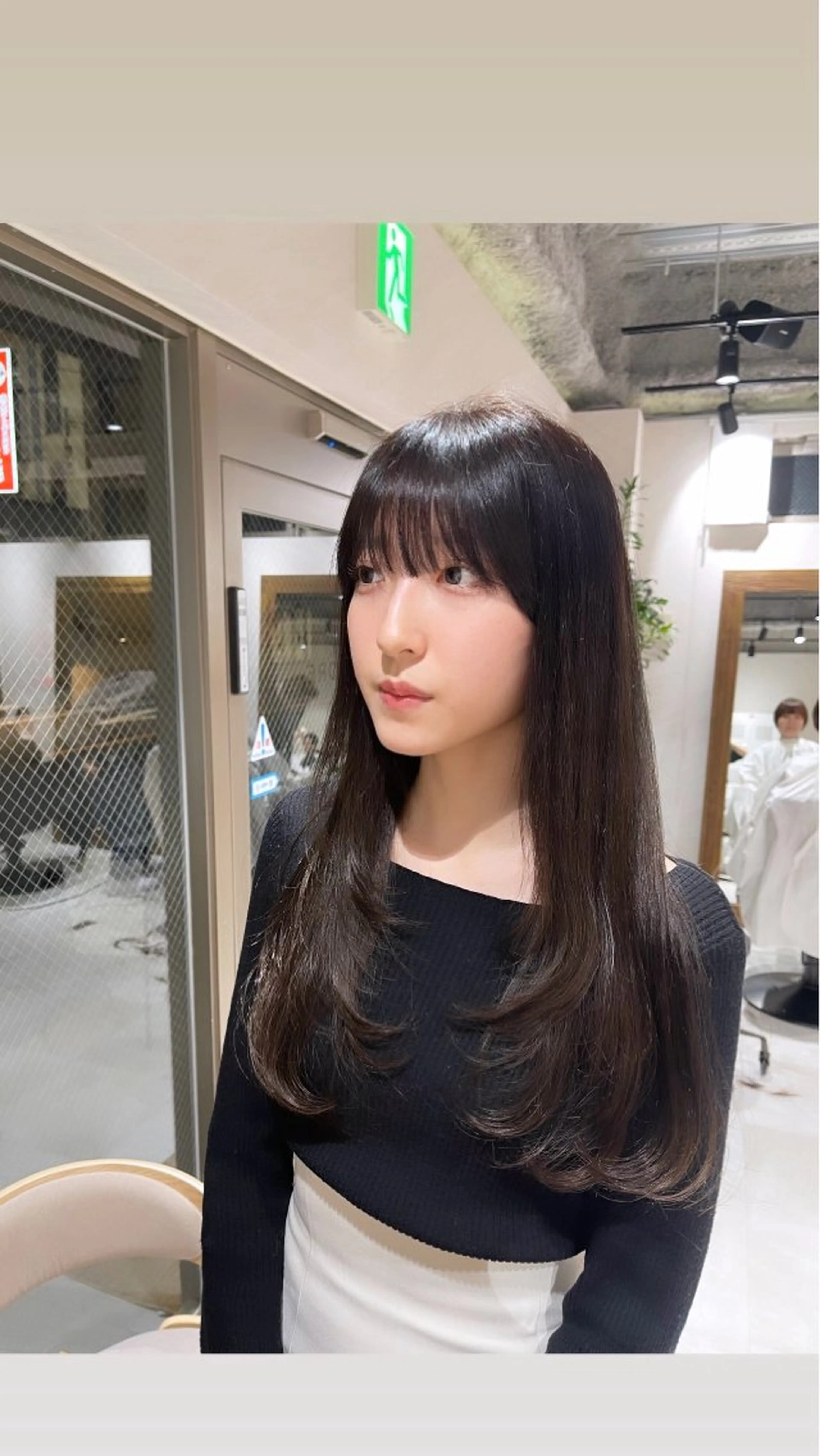 ロング カラー 顔まわりレイヤー 顔周りカット レイヤーカット カット ヘアカラー トリートメント 🩵ボブ/レイヤー /髪質改善🩵のヘアスタイル