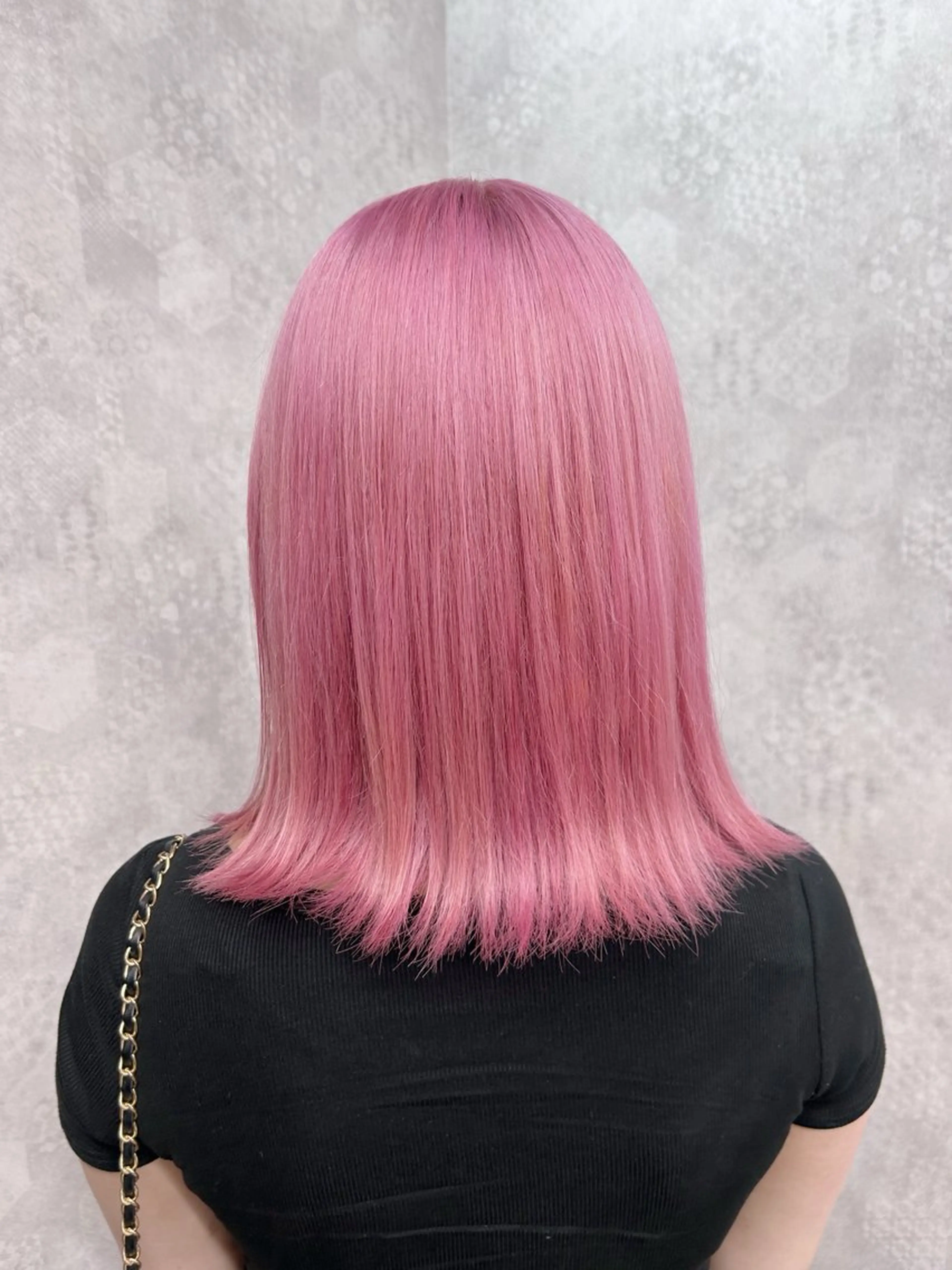 ミディアム カラー カット ヘアカラー 💕誰より可愛い💕 ピンク🎀YUUKAのヘアスタイル