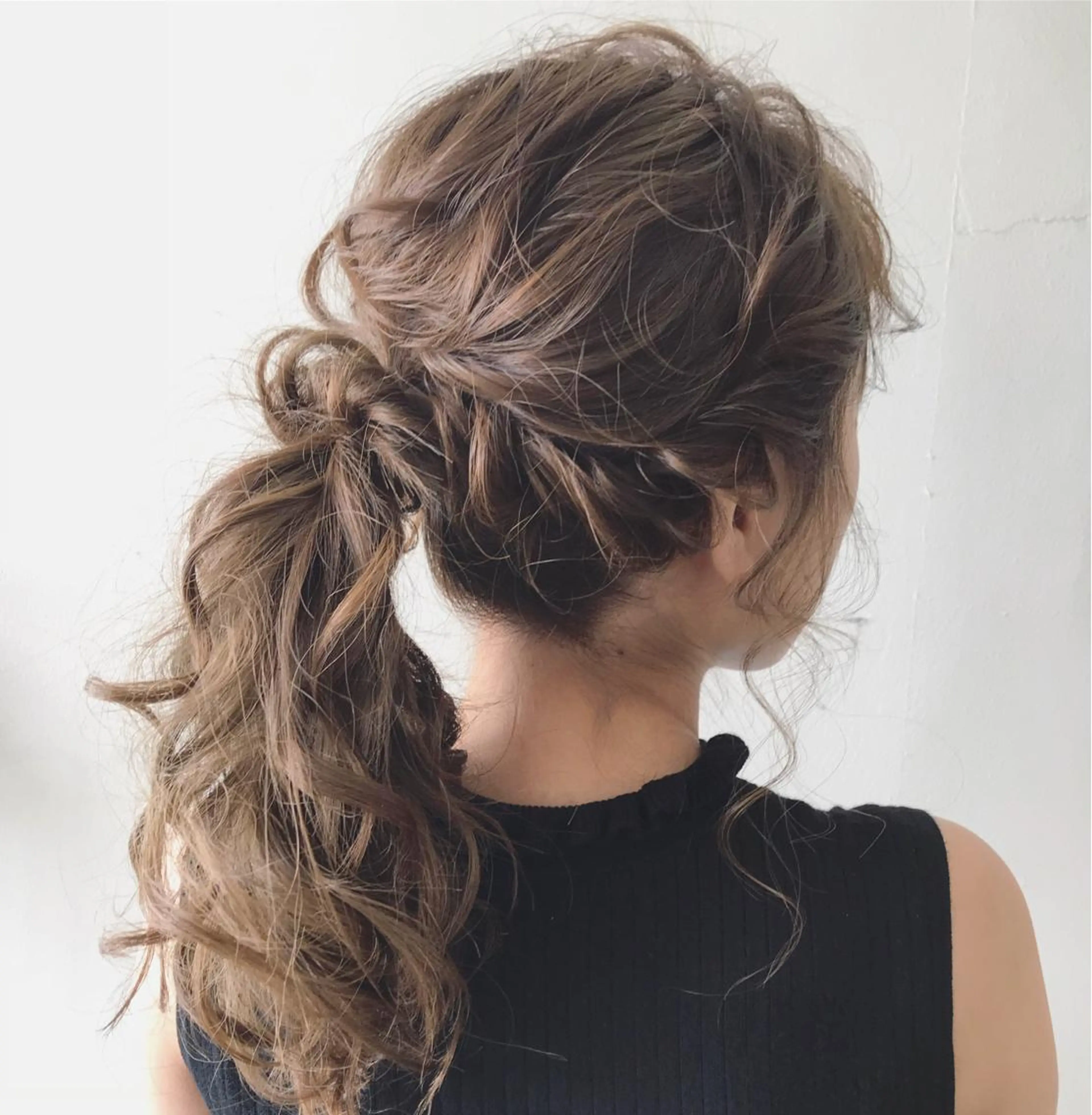 ミディアム ヘアアレンジ ポニーテール ⭐️ アユミ⭐️のヘアスタイル