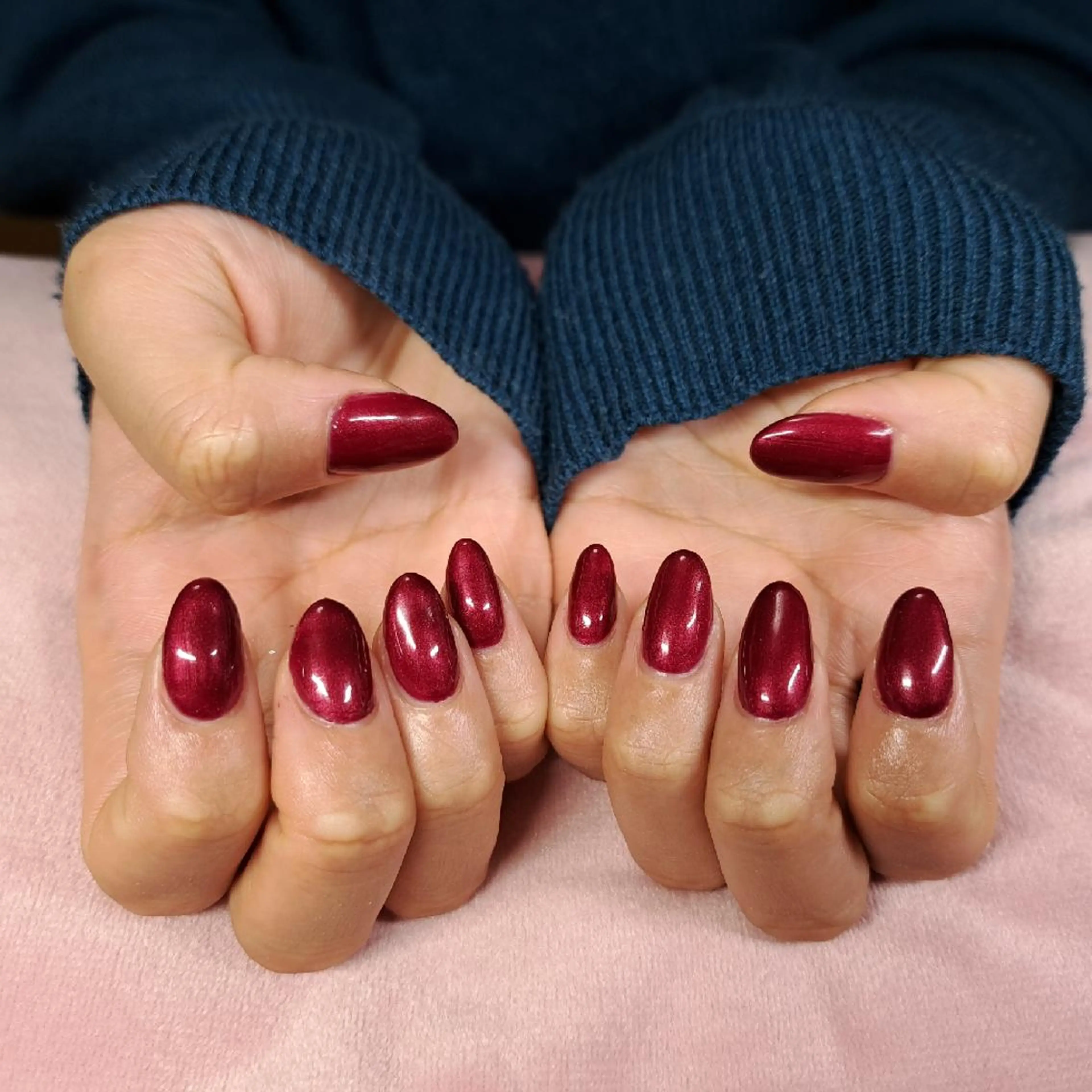 ネイル ワンカラーネイル 赤色 HAYASHI  Nのネイルデザイン