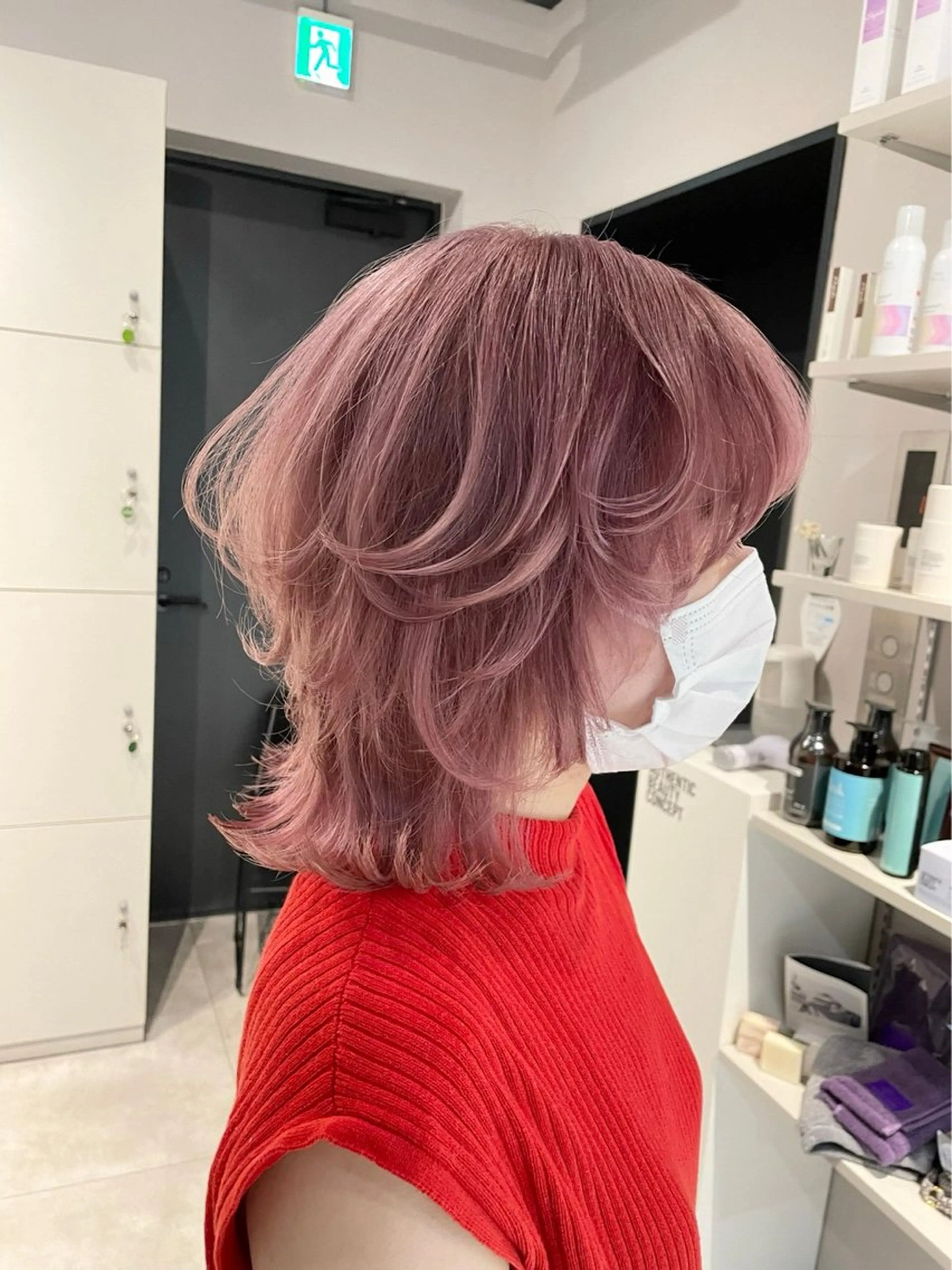 ミディアム カラー ヘアカラー トリートメント Ameri 新宿所属・𓆩︎🩸個性カラー SAKÜRA𓆪⋆˚のヘアスタイル
