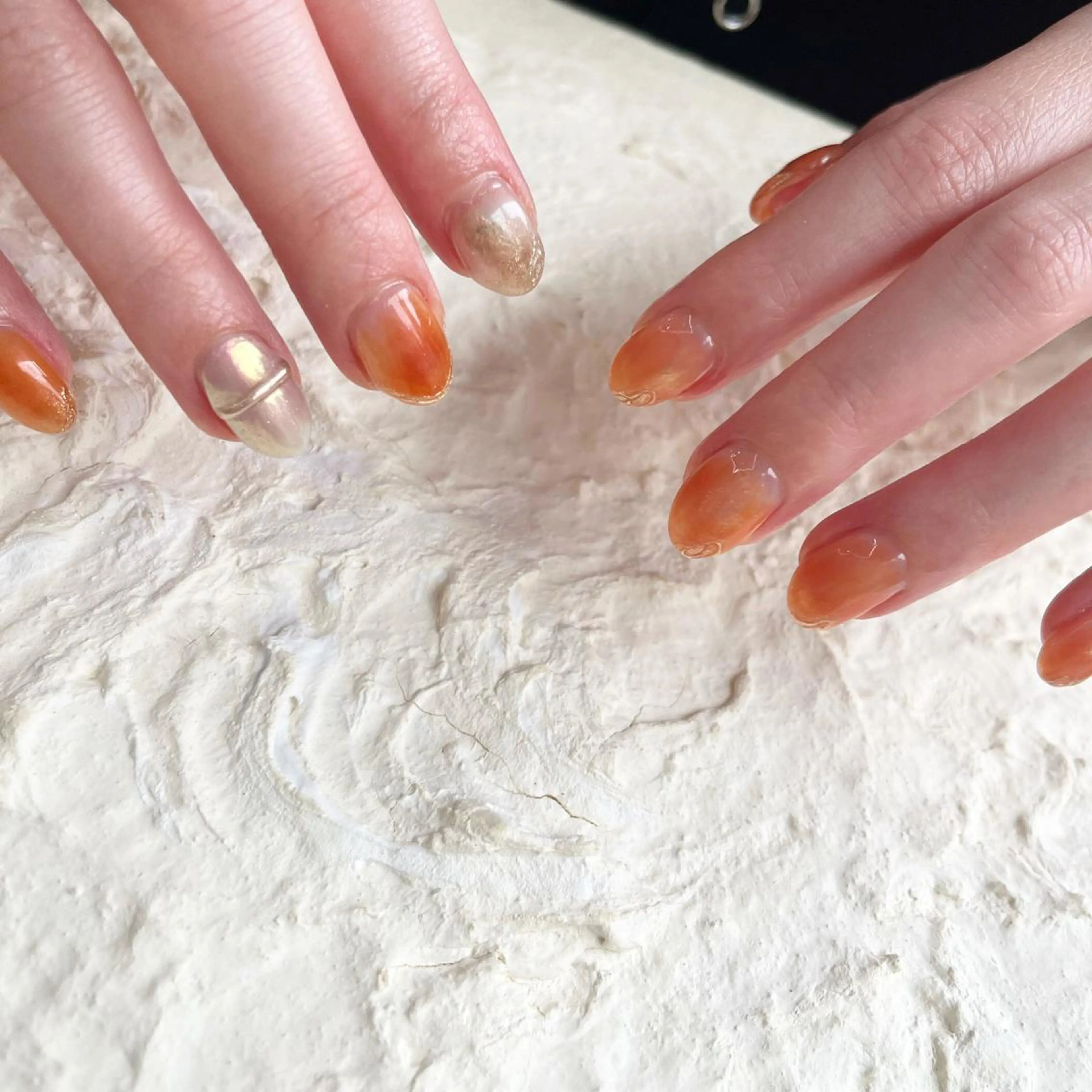ネイル オレンジ nail＊ runa🌻のネイルデザイン