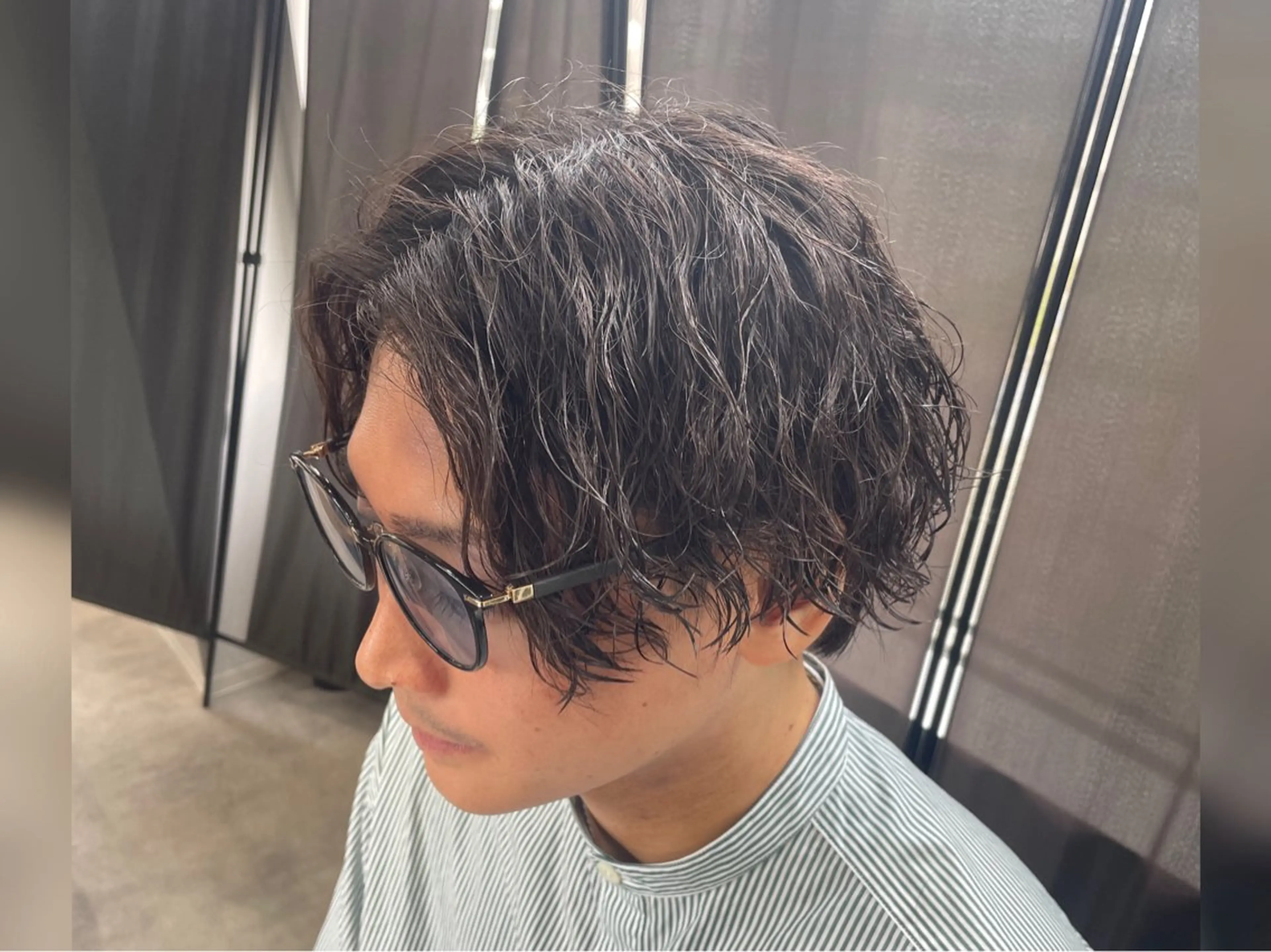 ミディアム パーマ メンズ カット パーマ メンズパーマ/新潟/ 万代／田崎亮🌟のヘアスタイル