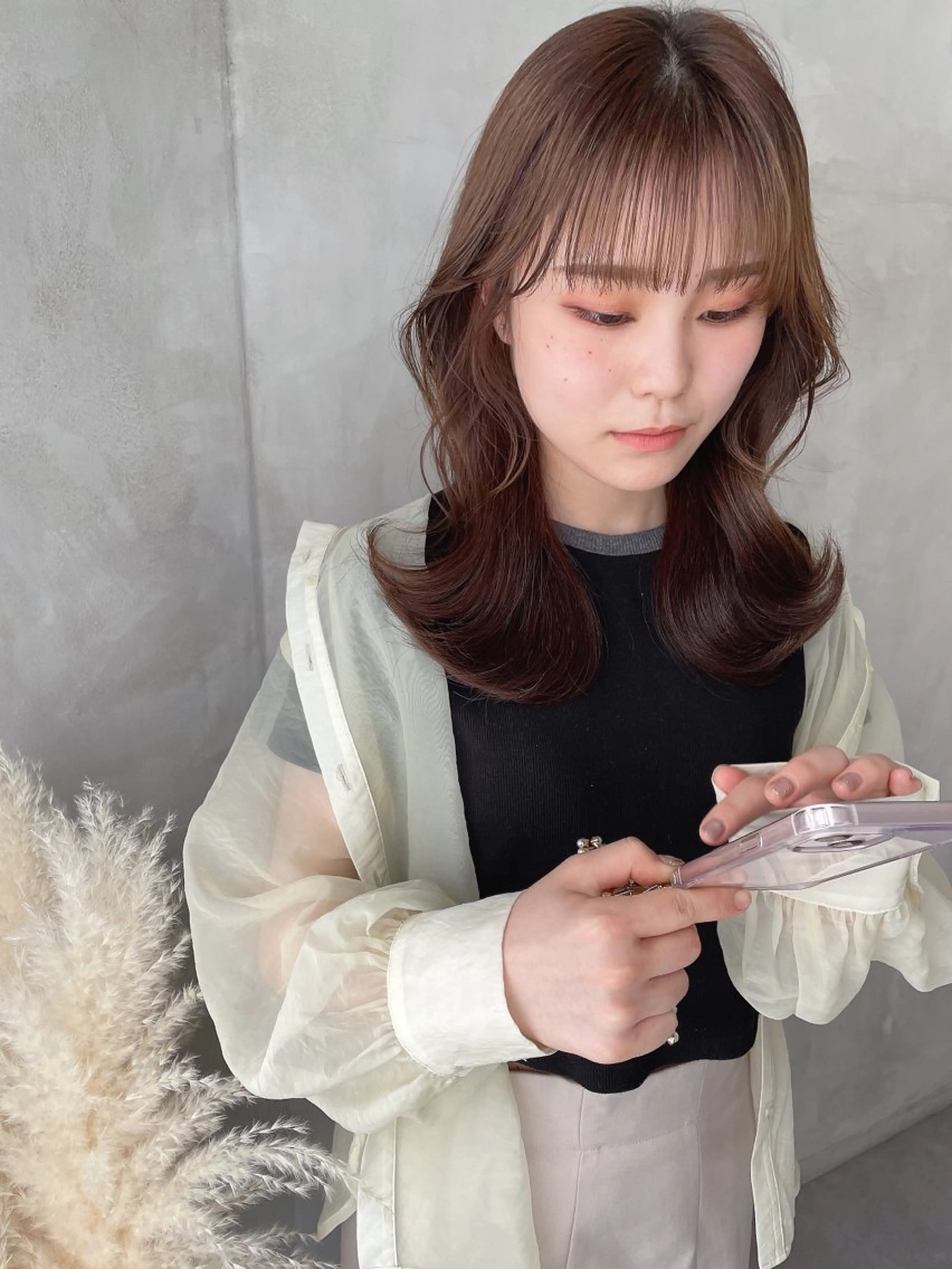 ミディアム 可児 令路のヘアスタイル