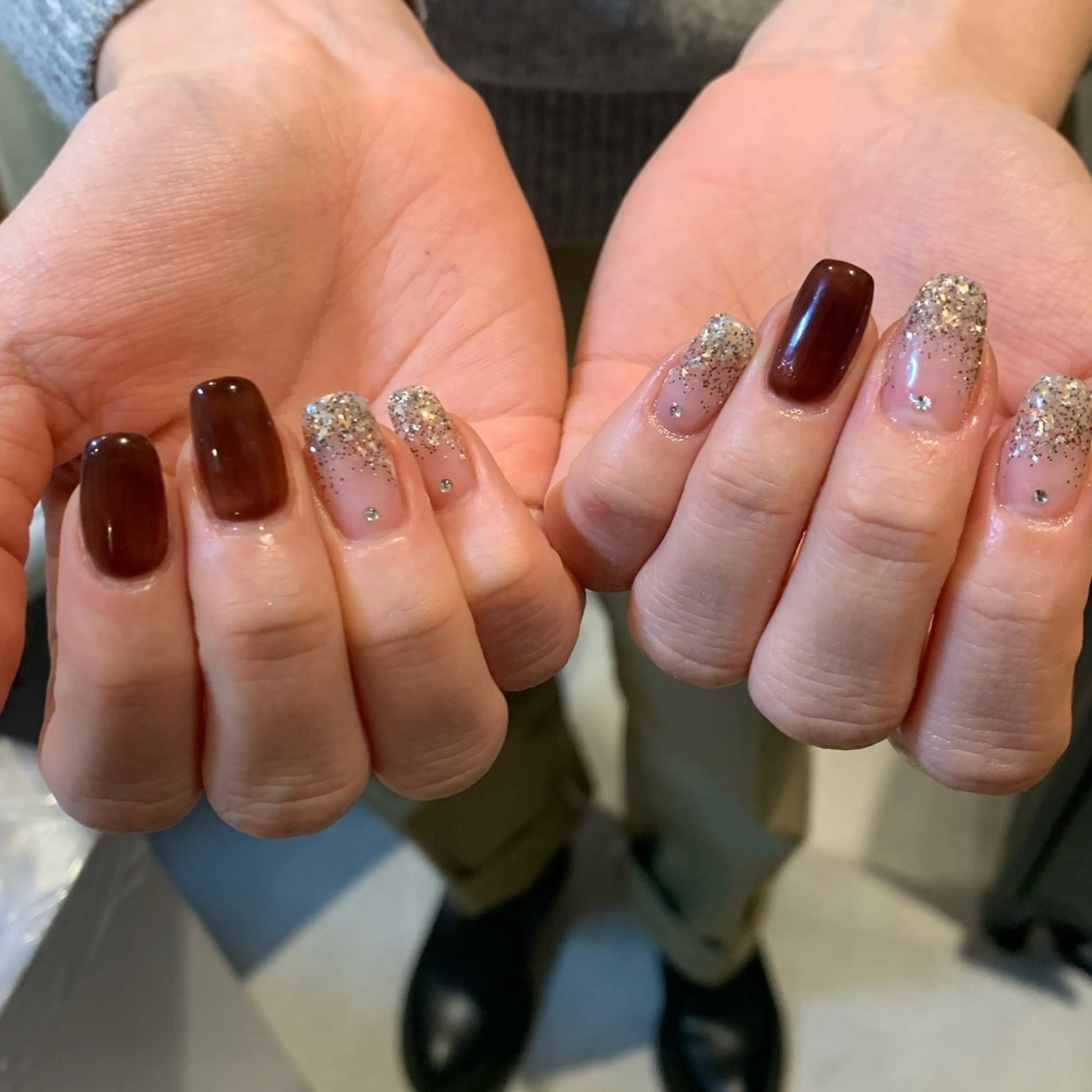 ネイル グラデーション ワンカラーネイル ハンドネイル Black sheep.所属・Fujimori .のネイルデザイン