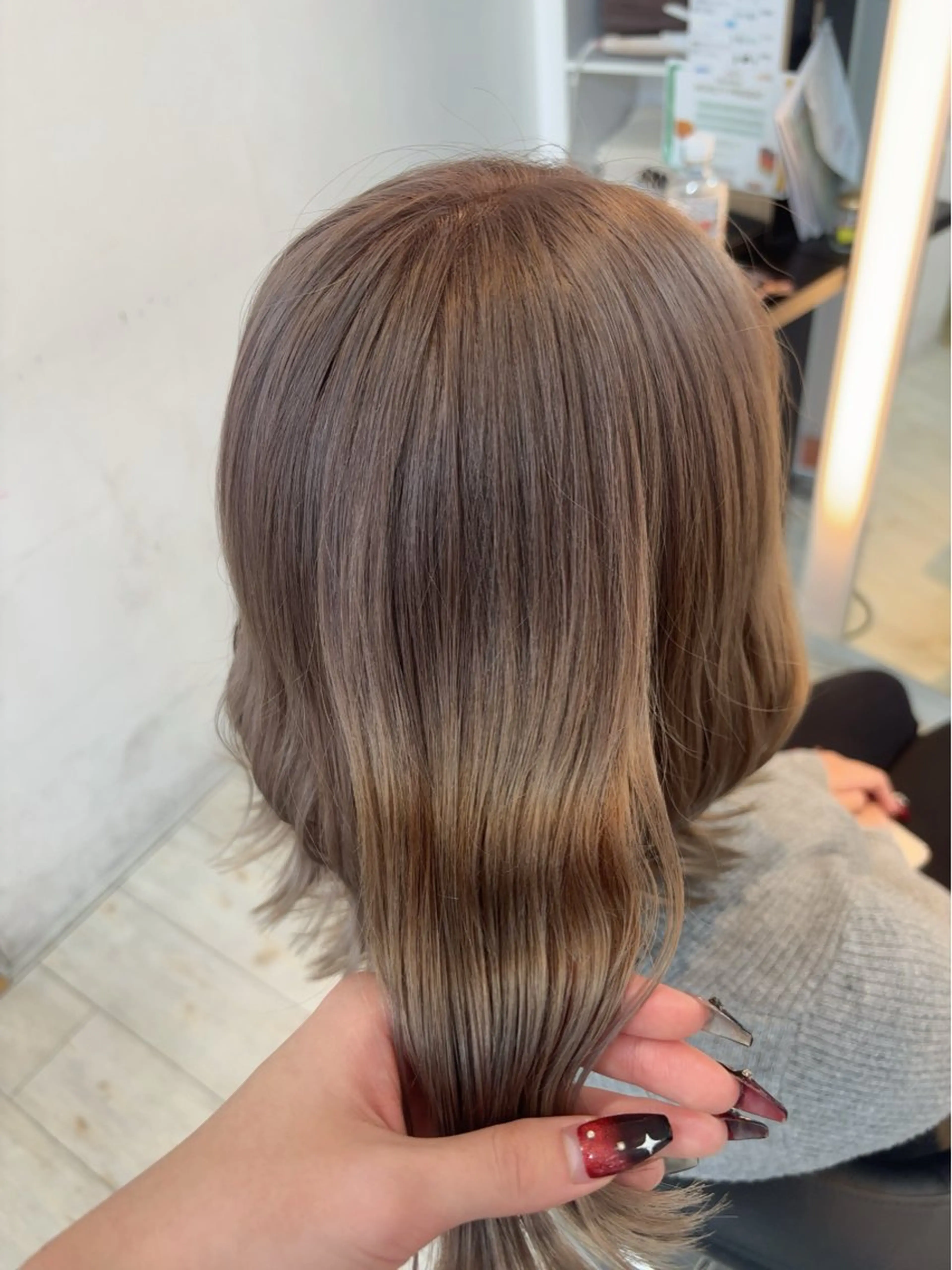 カラー ベージュカラー ブリーチ ミルクティーベージュ ヘアカラー miyu/ボブ/ 透明感カラー/栄のヘアスタイル