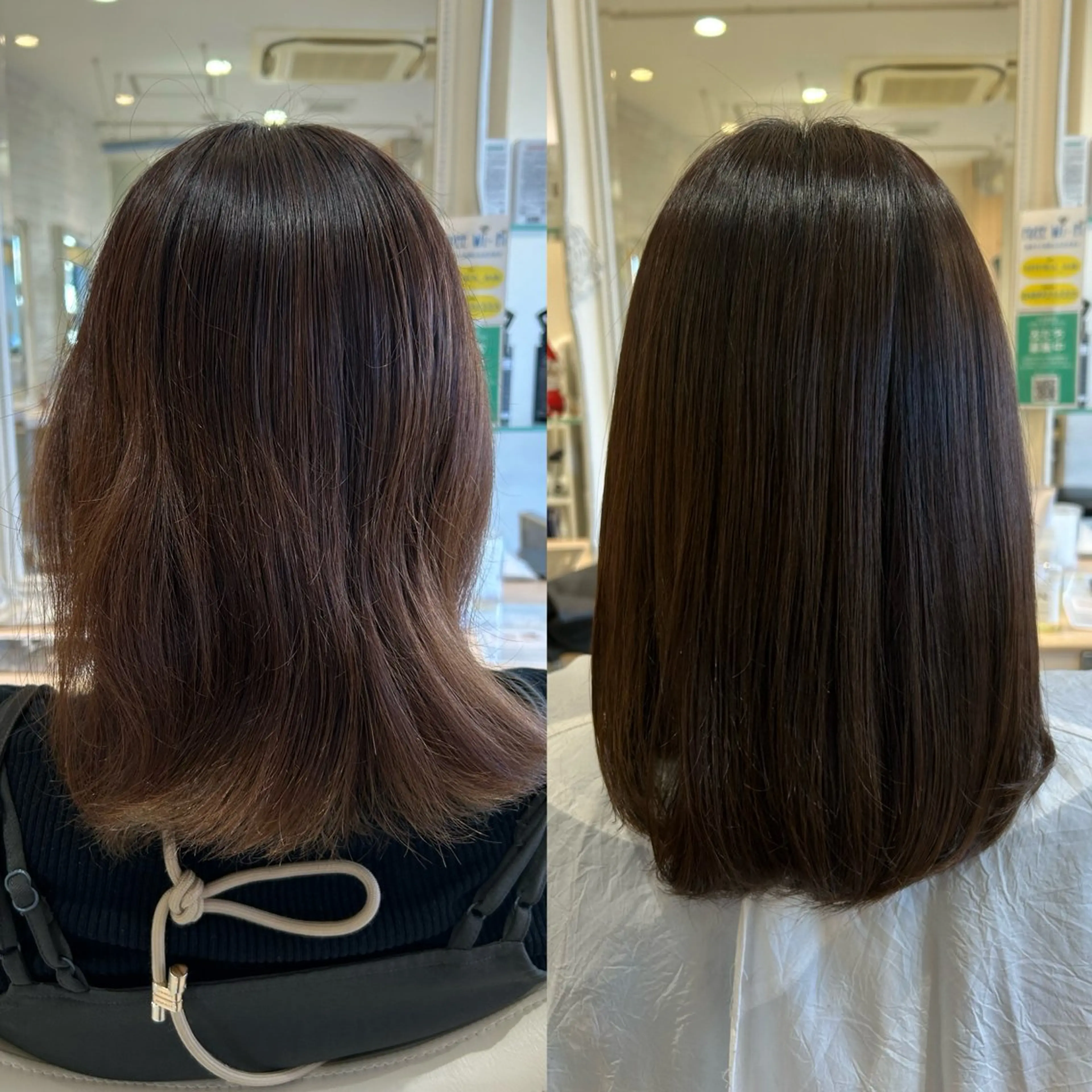 ミディアム カラー ヘアカラー トリートメント 宮原 佑莉のヘアスタイル