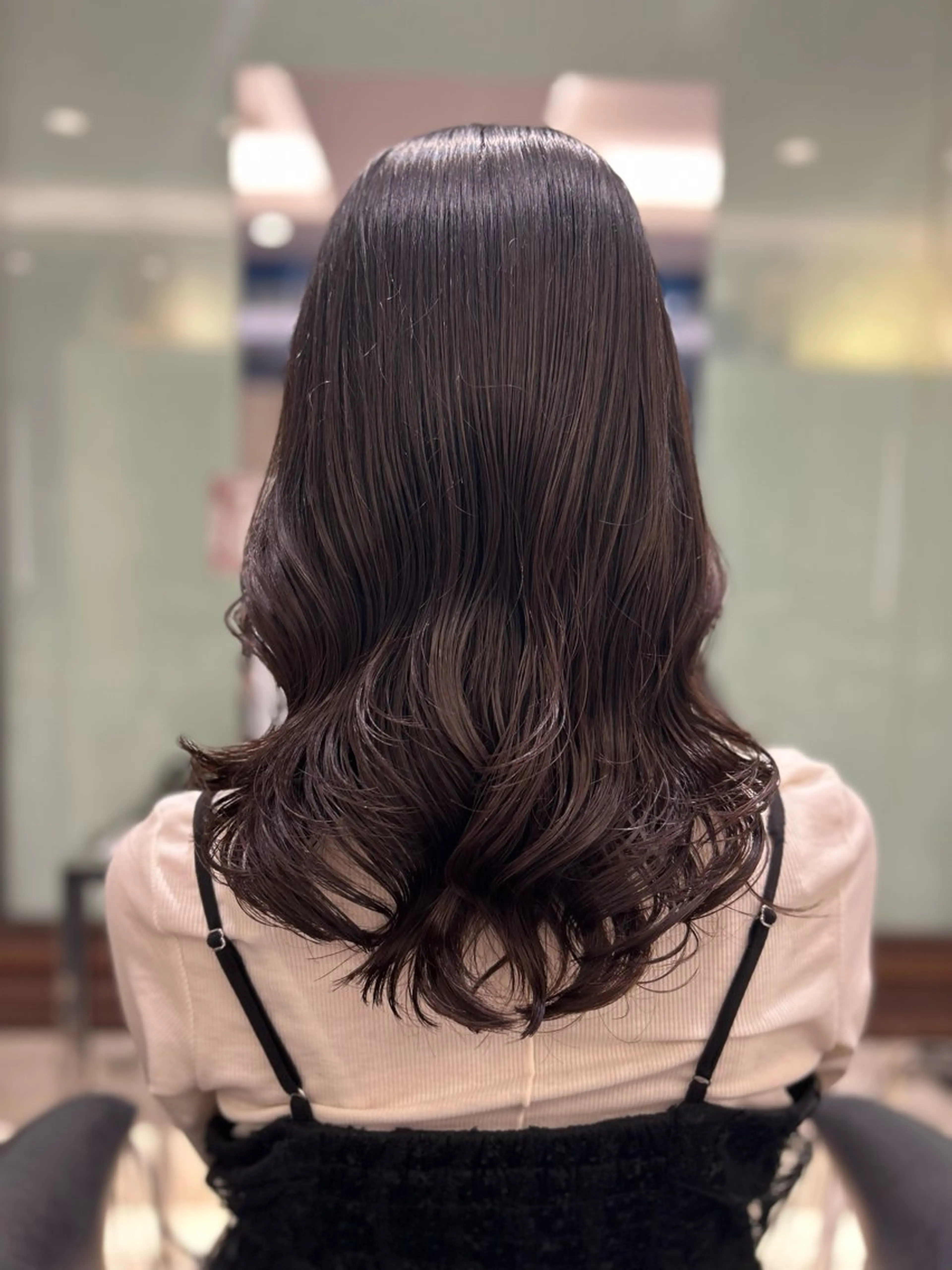 ミディアム パーマ カット パーマ 垢抜けヘア 韓国ヘア銀座近下菜央のヘアスタイル