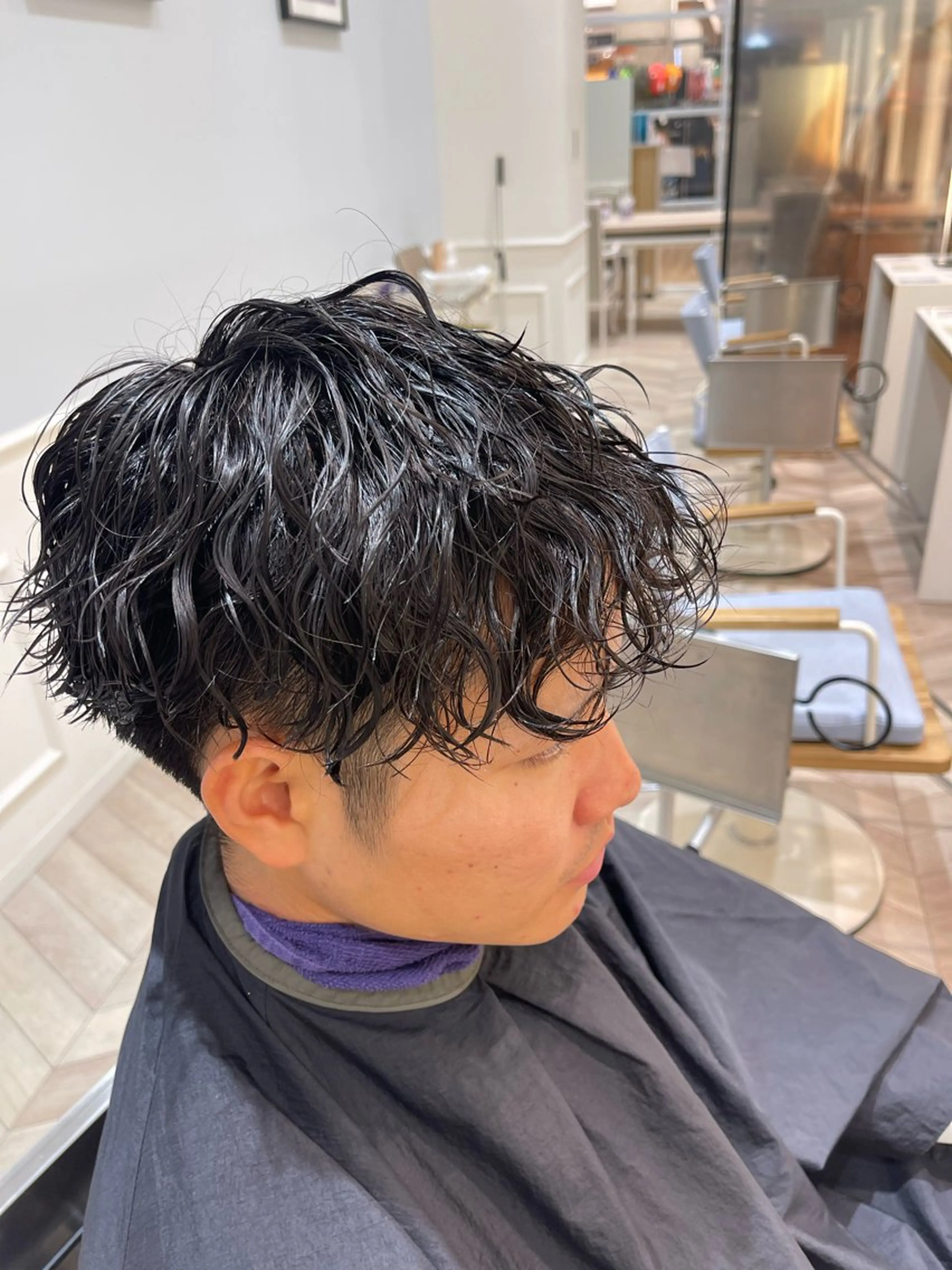 ショート メンズ メンズパーマ 波巻きパーマ カット パーマ レディースモデル募集 🔥伊藤ひであき☆のヘアスタイル