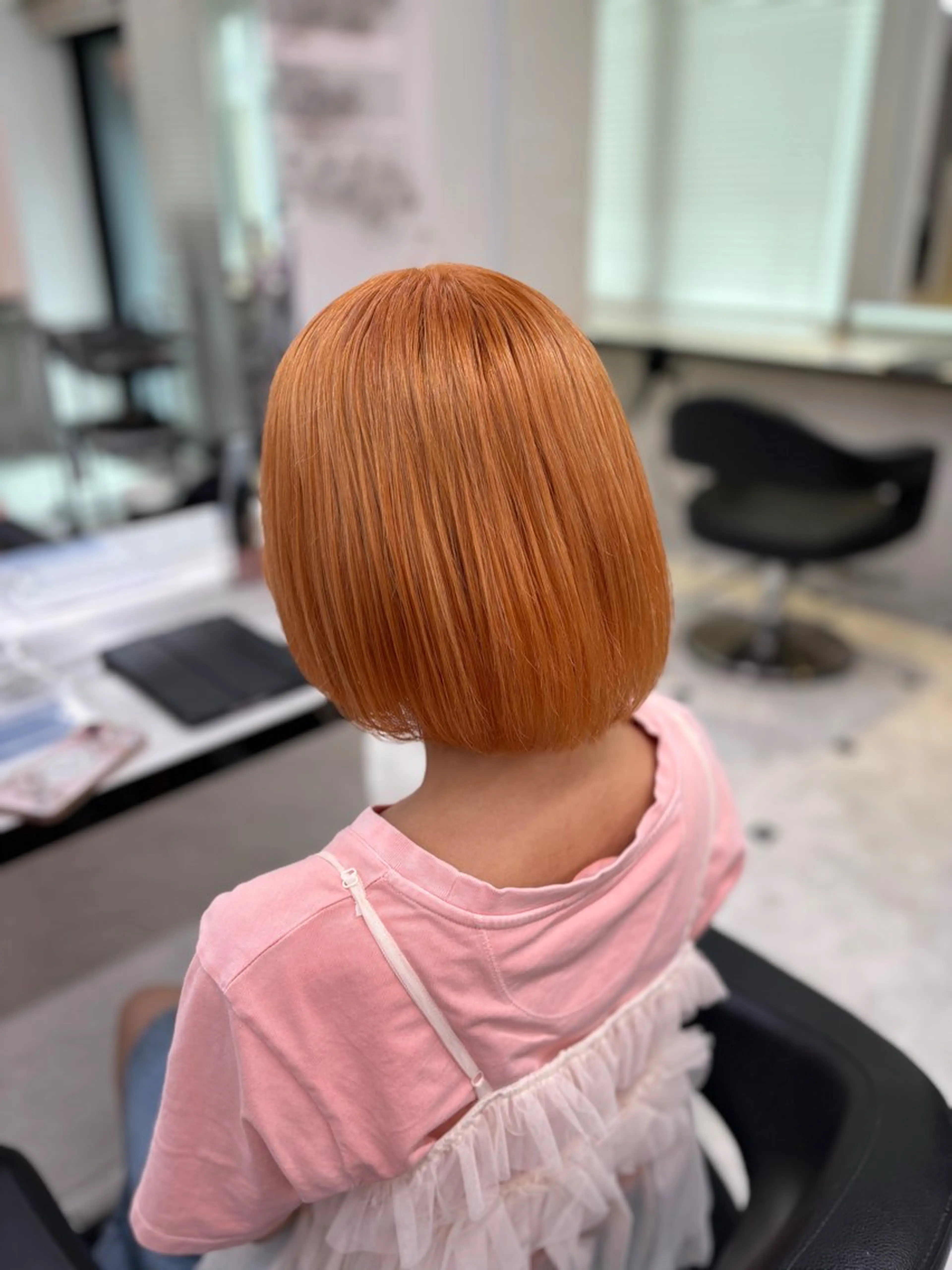 ロング カラー ベージュカラー ブリーチ ケアブリーチ ダブルカラー オレンジ ヘアカラー 💙ハイトーン韓国風 色白ヘア💙manaのヘアスタイル