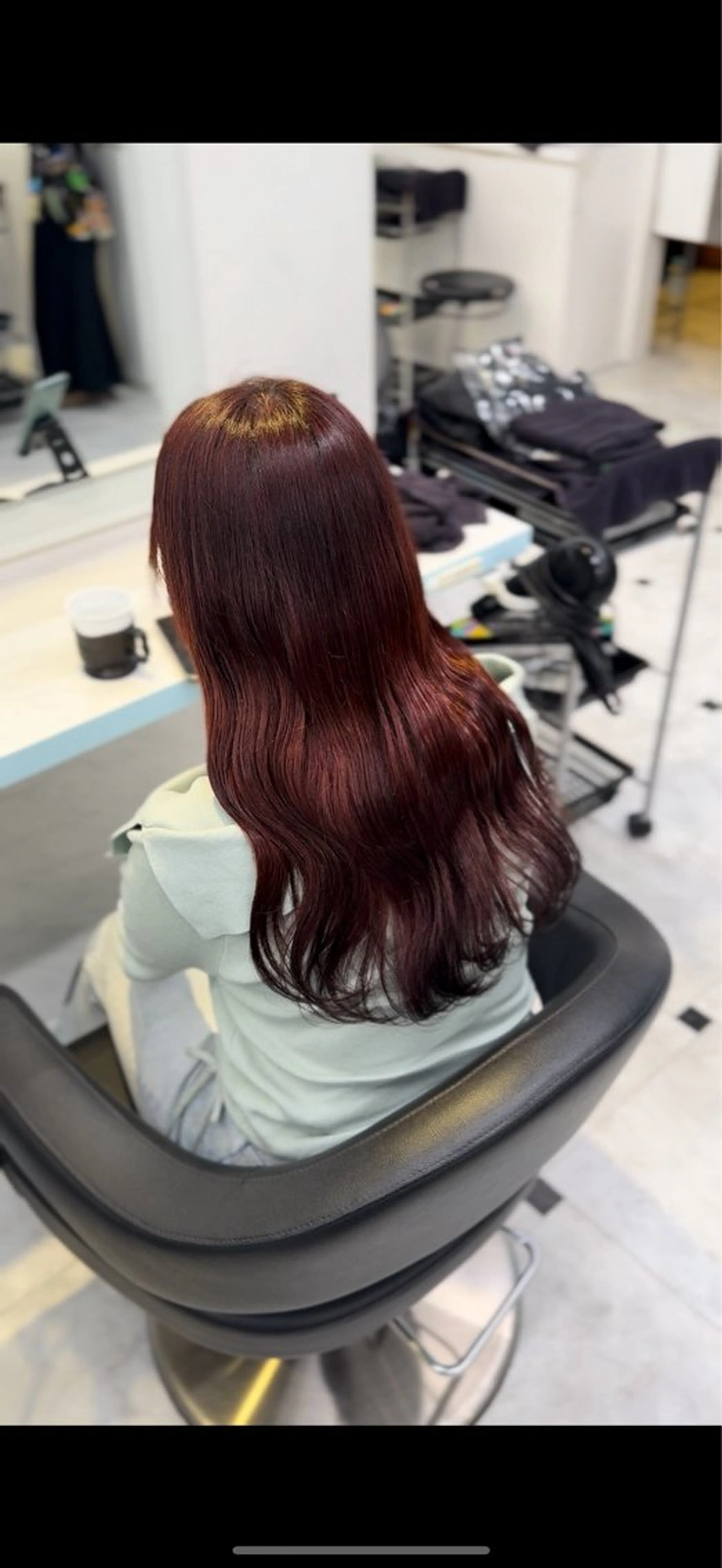 カラー ヘアカラー ブリーチなし🍒中韓 /暖色系🍒のヘアスタイル