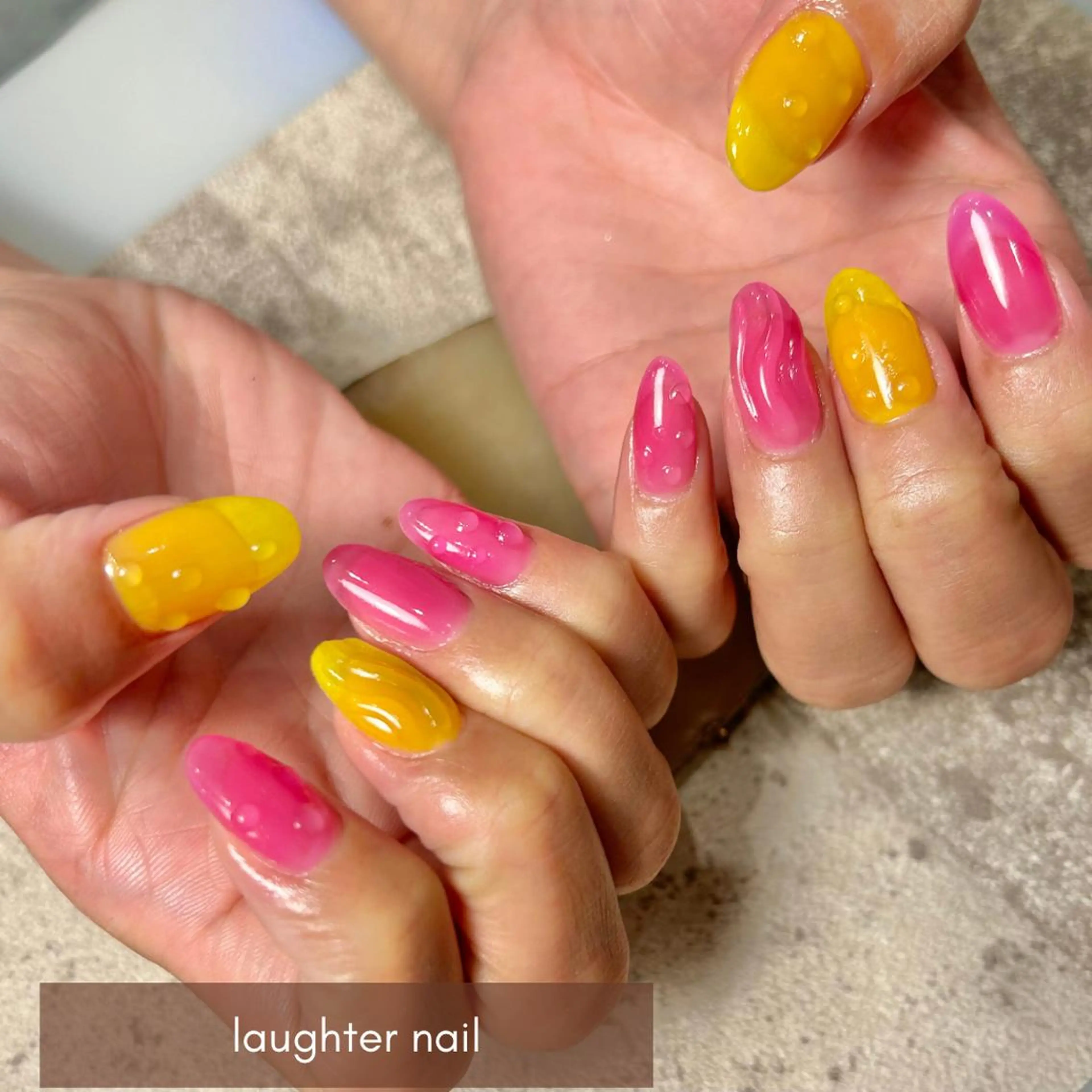ネイル アートネイル ニュアンスネイル オフィスネイル 夏ネイル ハンドネイル laughter nailのネイルデザイン