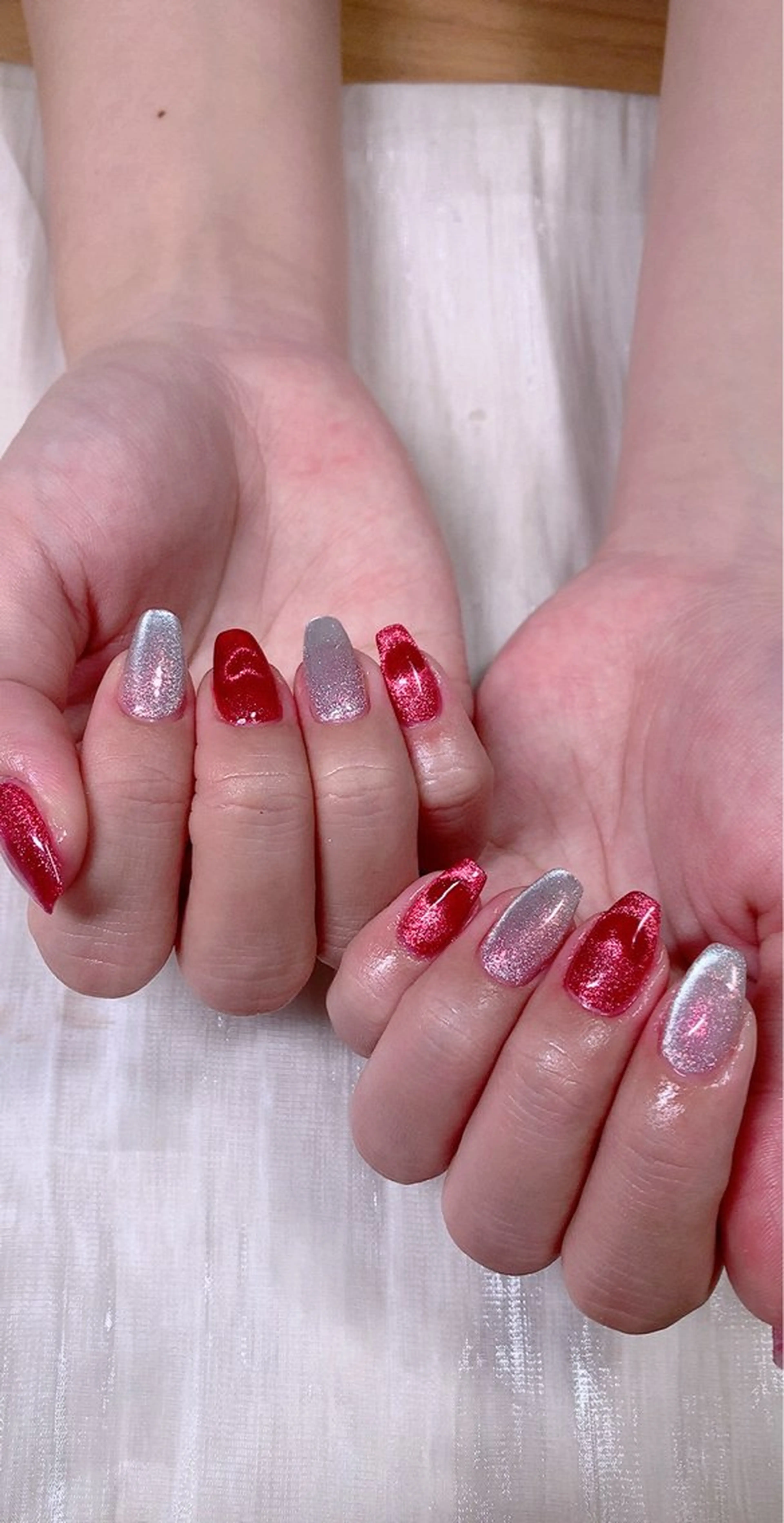 ネイル ハート マグネットネイル 夏ネイル Cute Tips nailのネイルデザイン