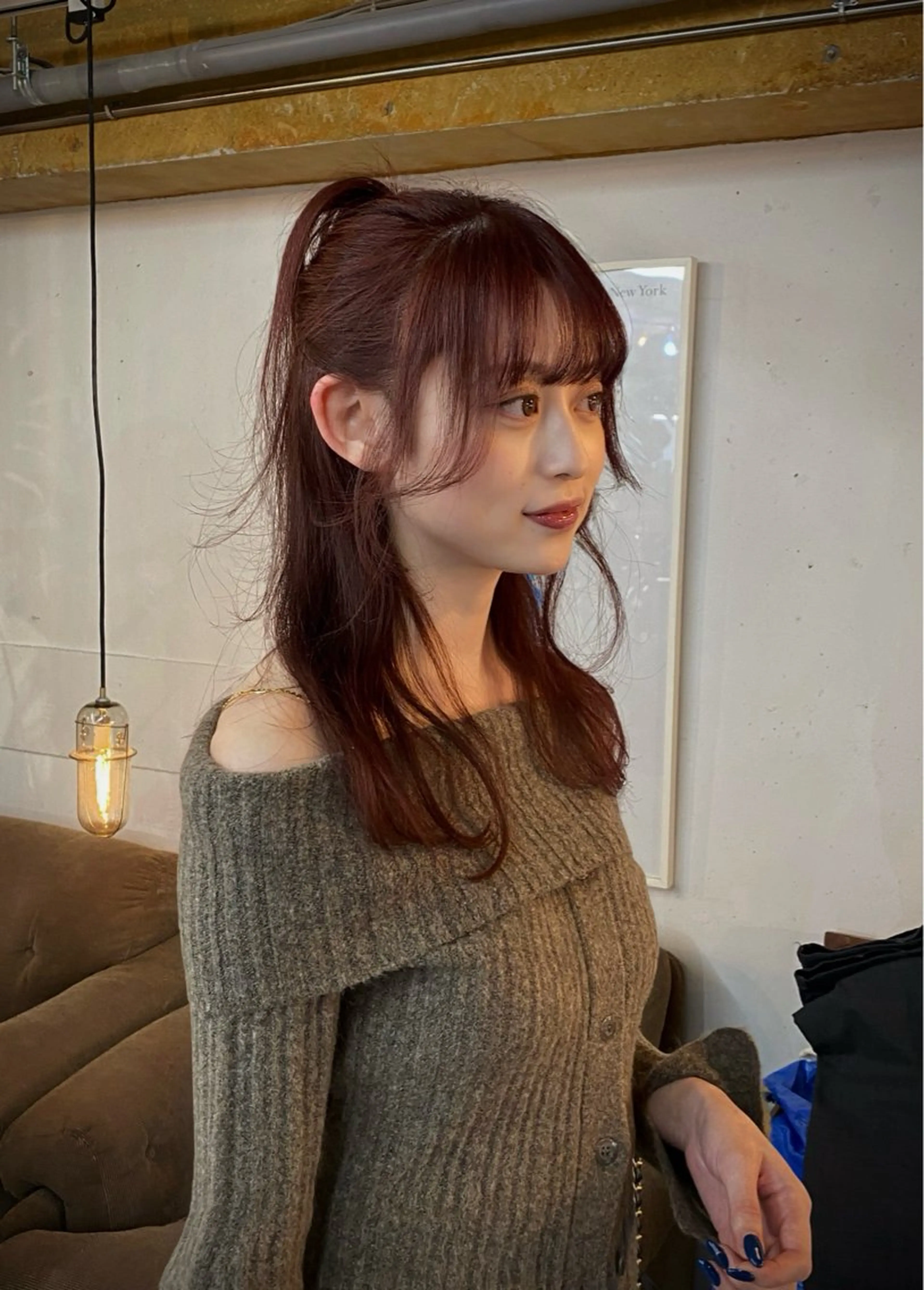 セミロング カラー カット ヘアカラー KEI gattacaのヘアスタイル