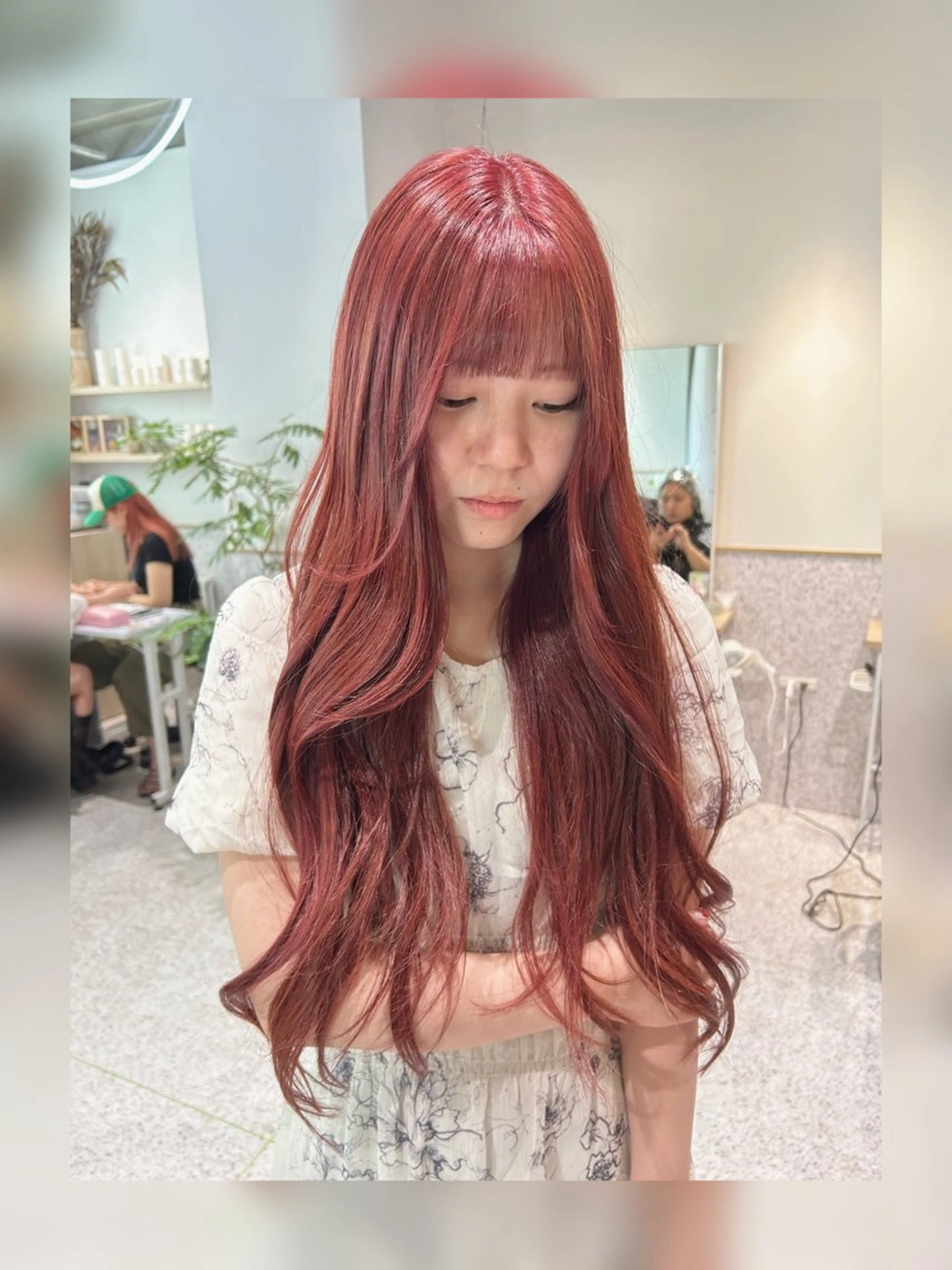 カラー ヘアアレンジ 成人式 ダブルカラー イヤリングカラー ハイトーンカラー インナーカラー ヘアカラー ♡ハイトーン★ ネイル/しの♡のヘアスタイル