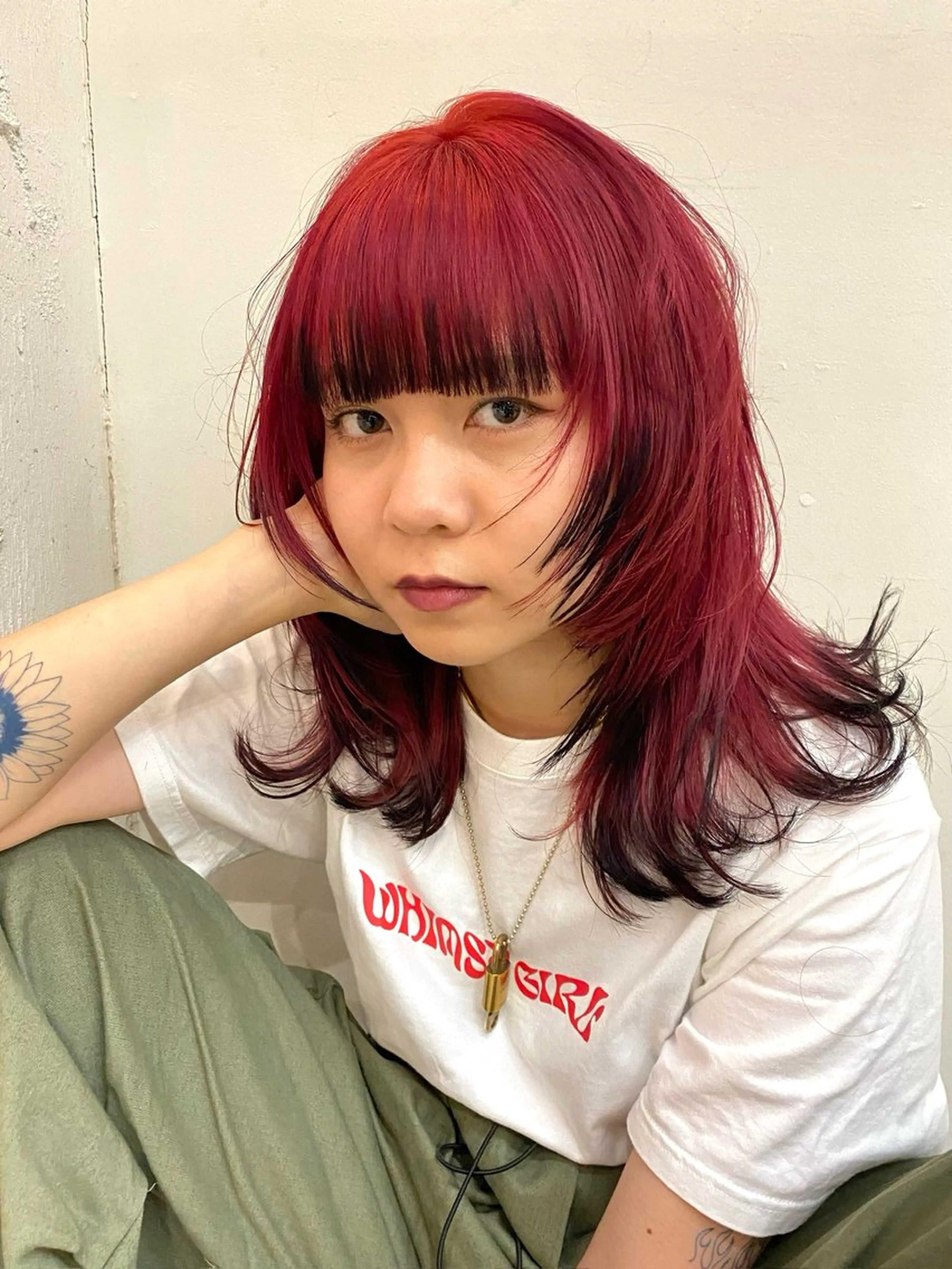 セミロング カラー デザインカラー ヘアカラー トリートメント カットモデル募集✂️ hikaruのヘアスタイル