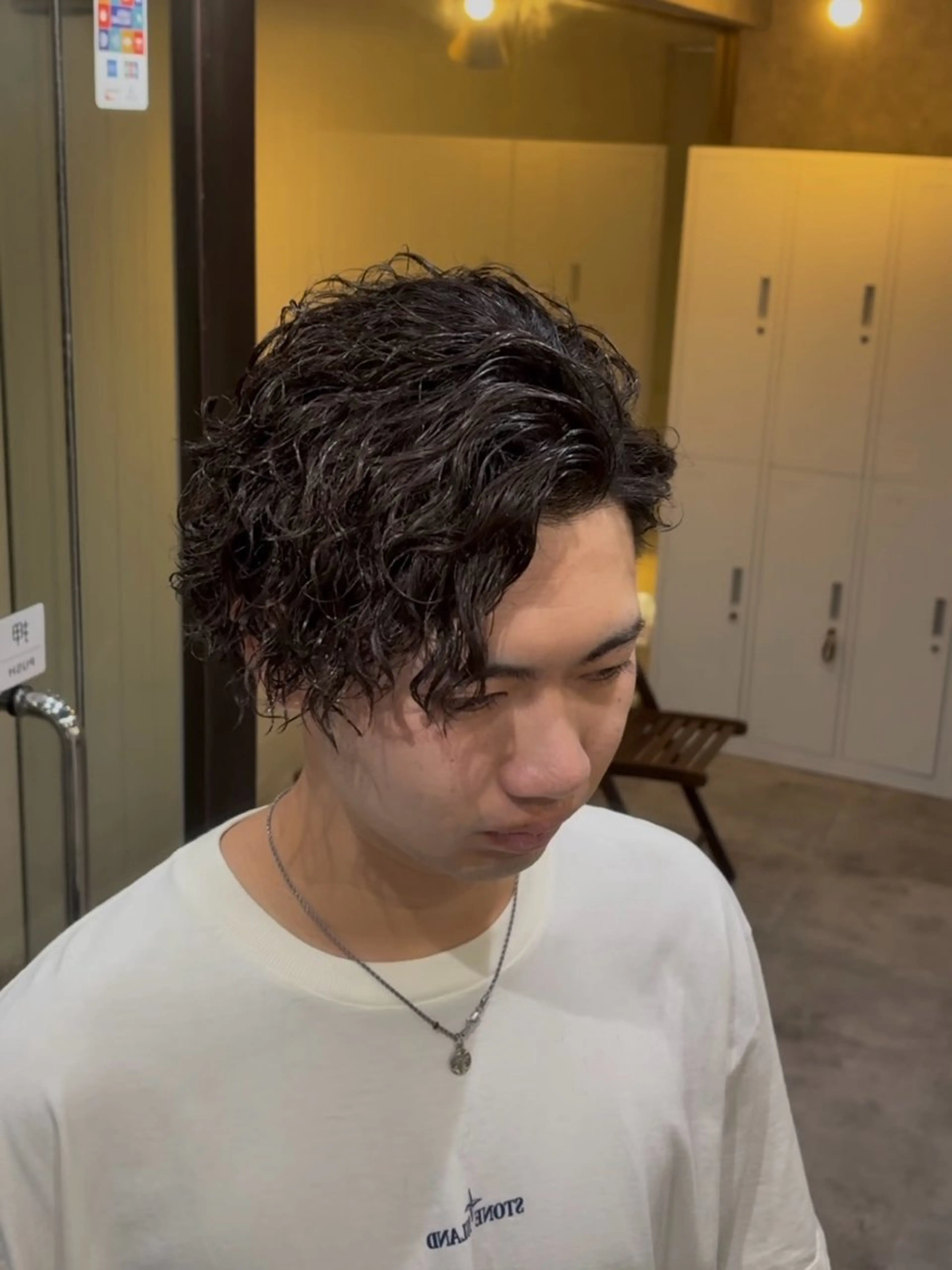 ミディアム ミディアムパーマ カット パーマ りょうま⚡️メンズ パーマ特化⚡️新小岩のヘアスタイル