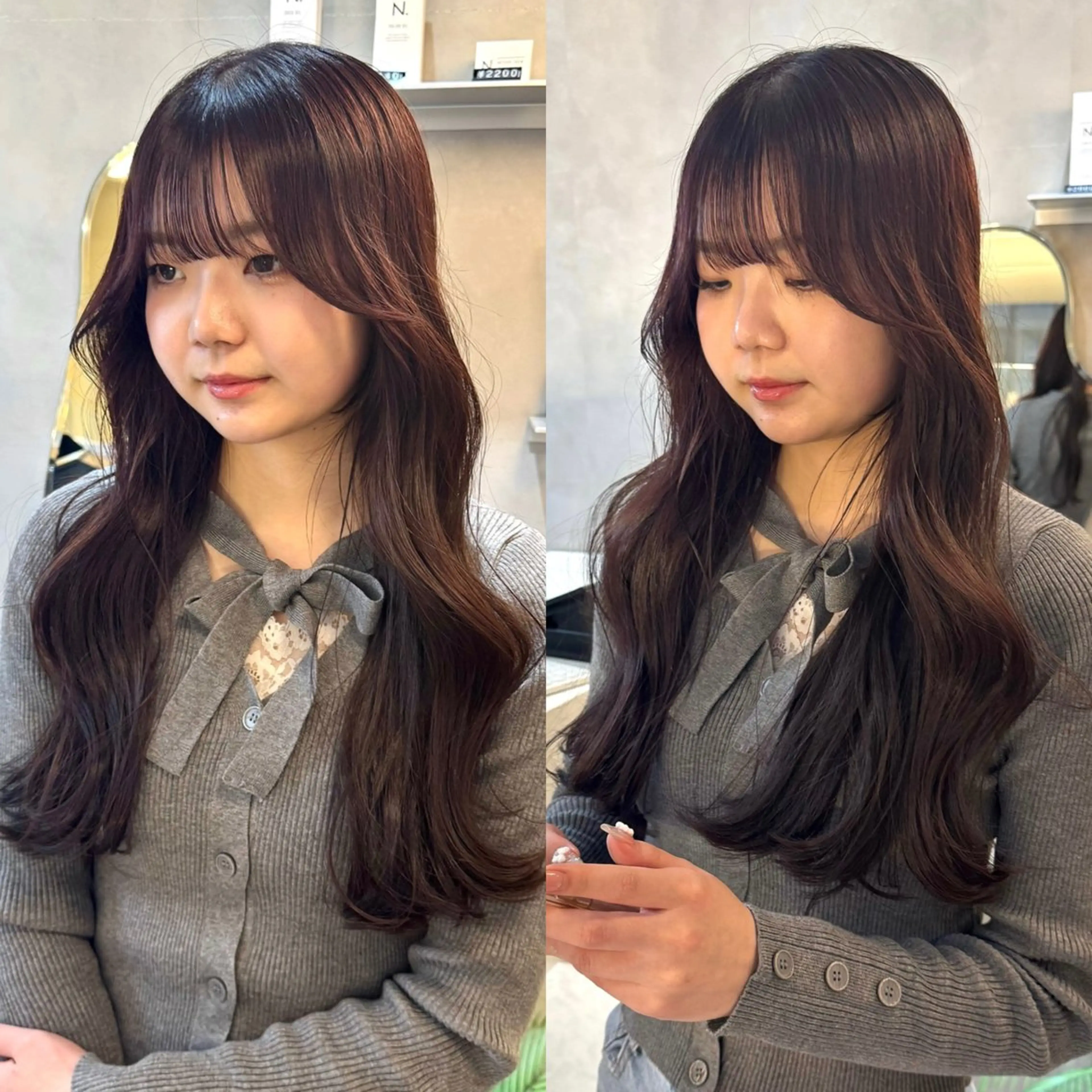 ロング カラー 韓国ヘア🇰🇷/ 顔周り/松田光里のヘアスタイル