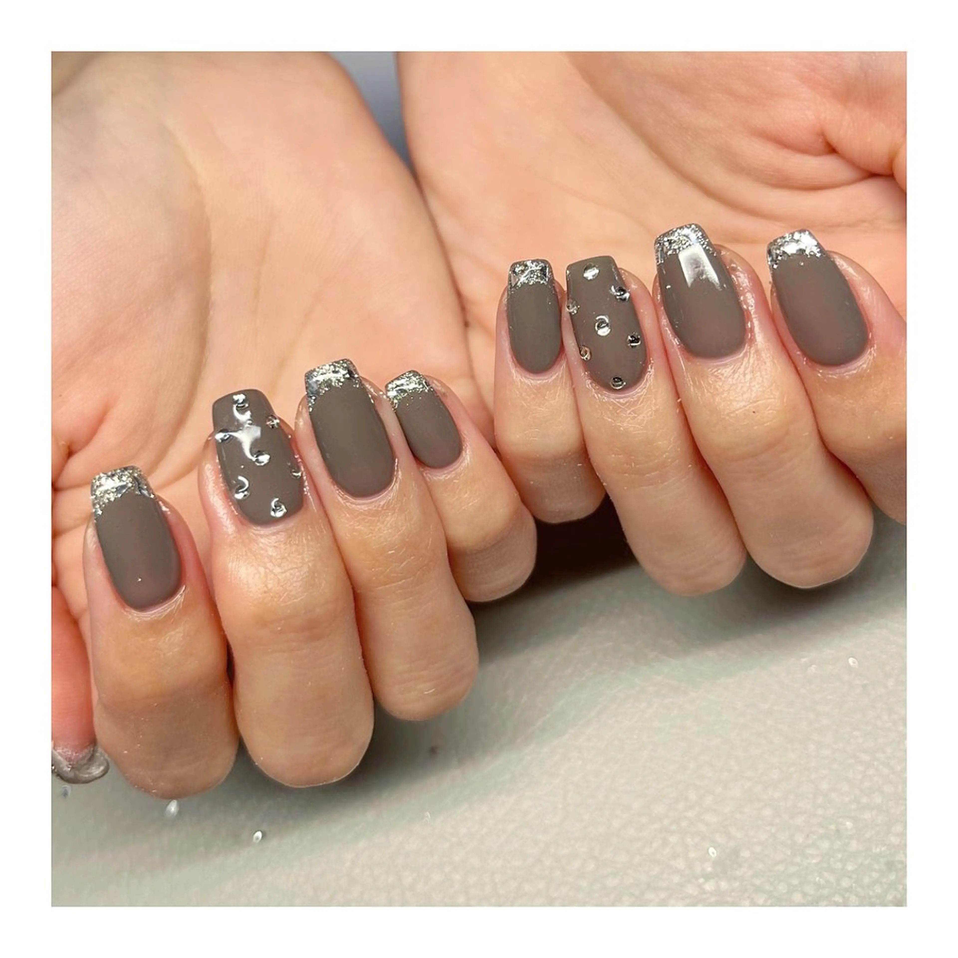 ネイル フレンチネイル ガラスフレンチ ハンドネイル 587nail *のネイルデザイン