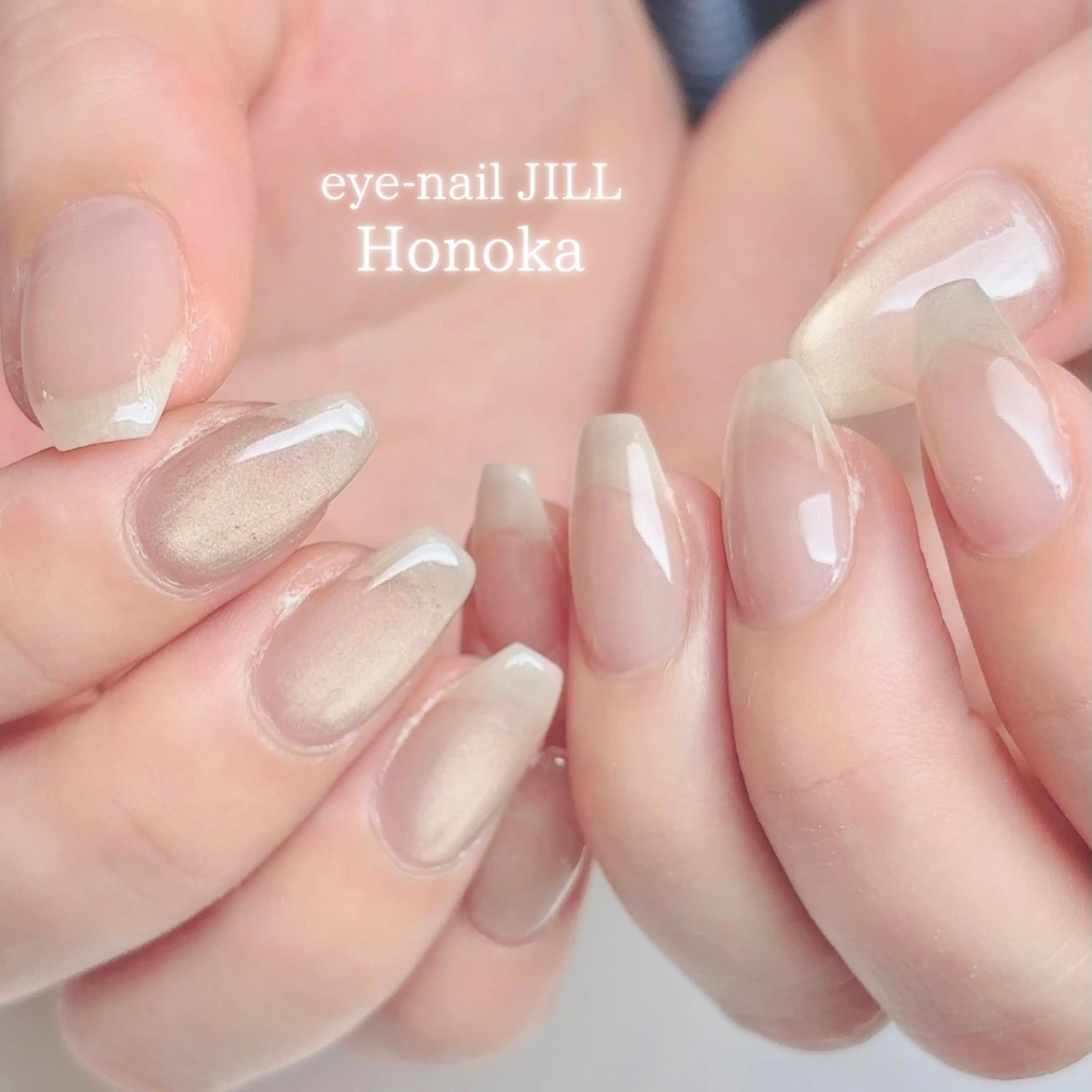 ネイル マグネットネイル シンプルネイル 夏ネイル ハンドネイル JILL Honokaのネイルデザイン