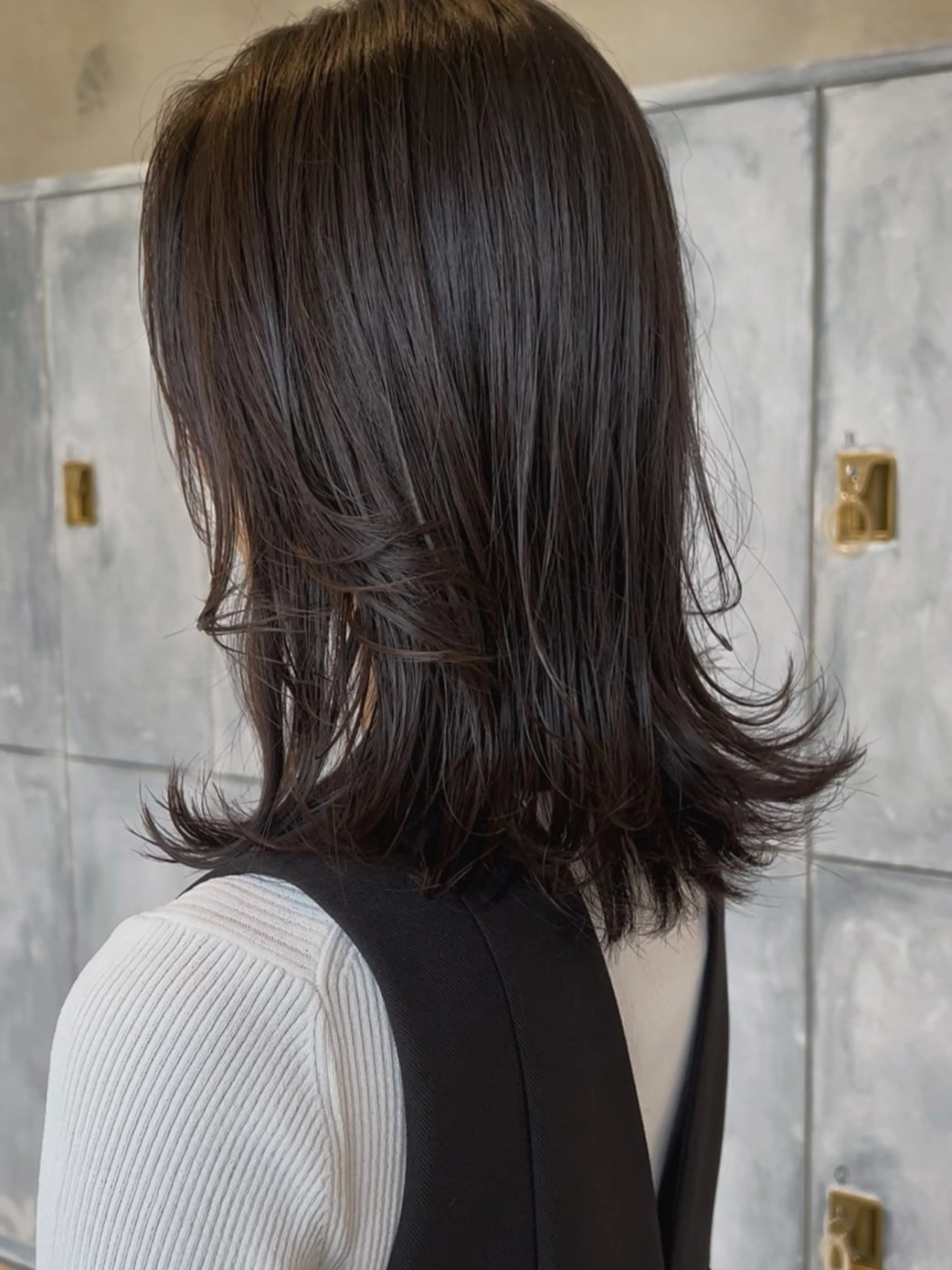 ミディアム カット ヘアカラー SALOWIN熊本 yuseiのヘアスタイル