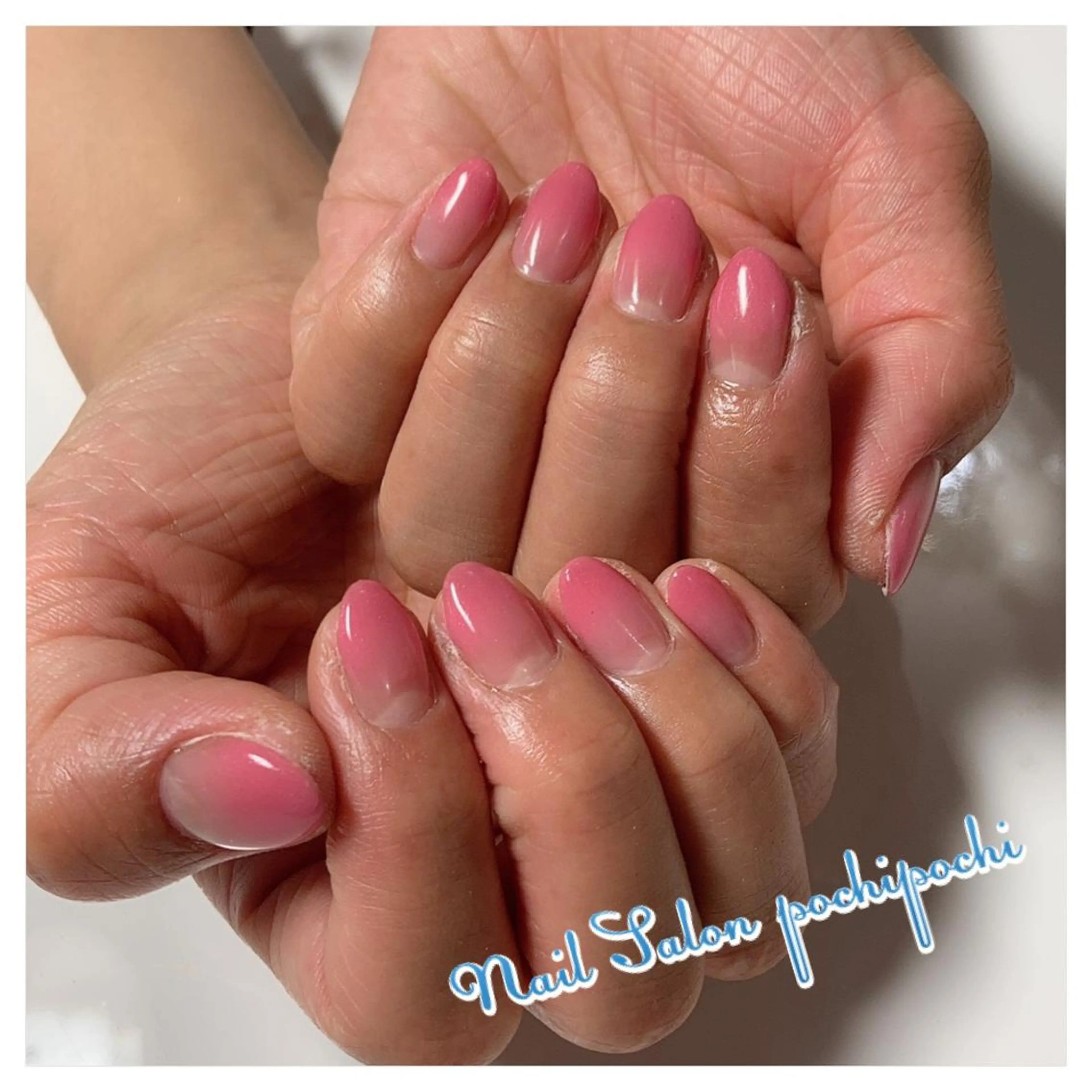 ネイル ジェルネイル グラデーション オフィスネイル ピンク シンプルネイル Nail Salon Mahaloのネイルデザイン