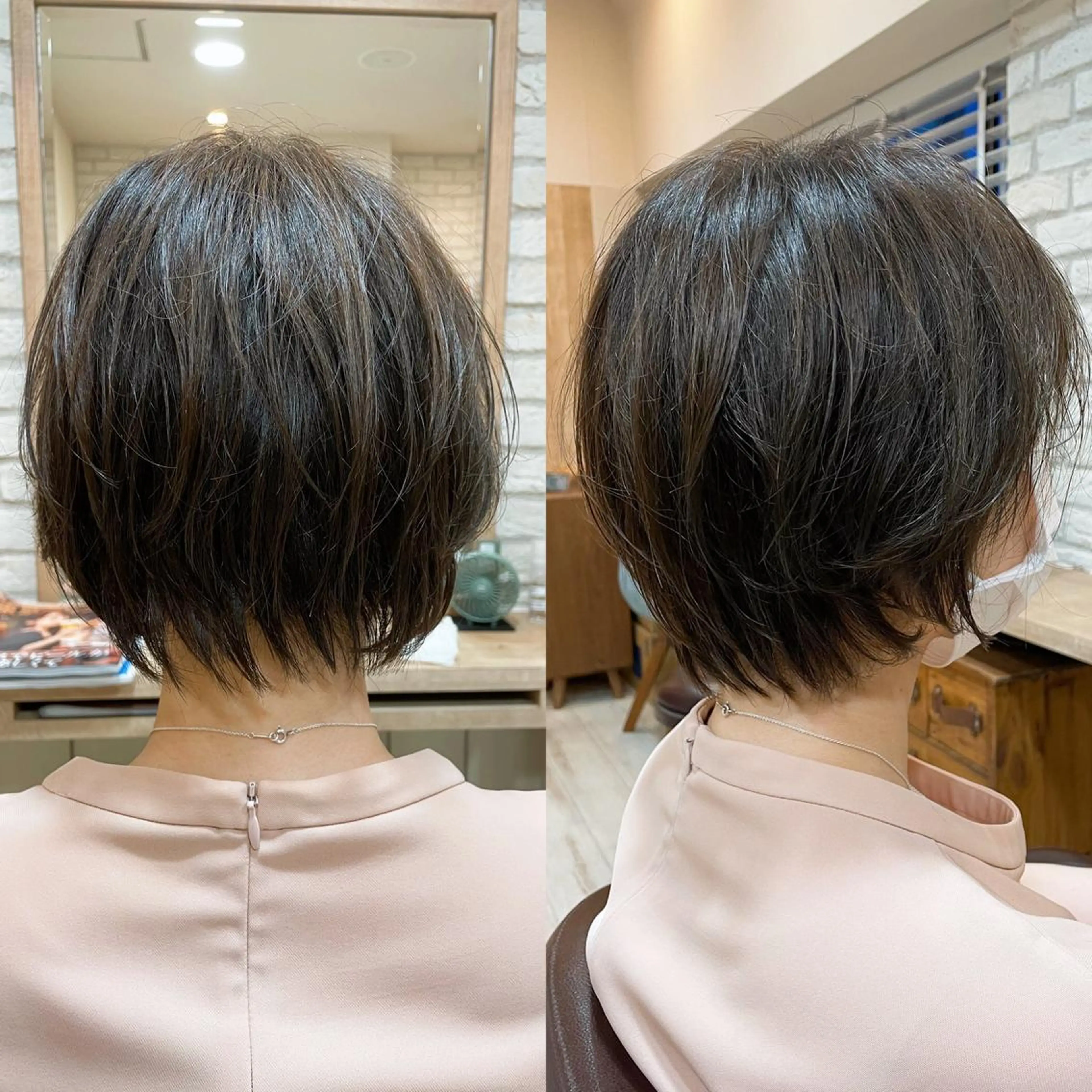 ショート ショートボブ ボブ ショートヘア カット ヘアカラー トリートメント ヘッドスパ 銀座🌈ケアカラー/ ヘッドスパ /清水のヘアスタイル