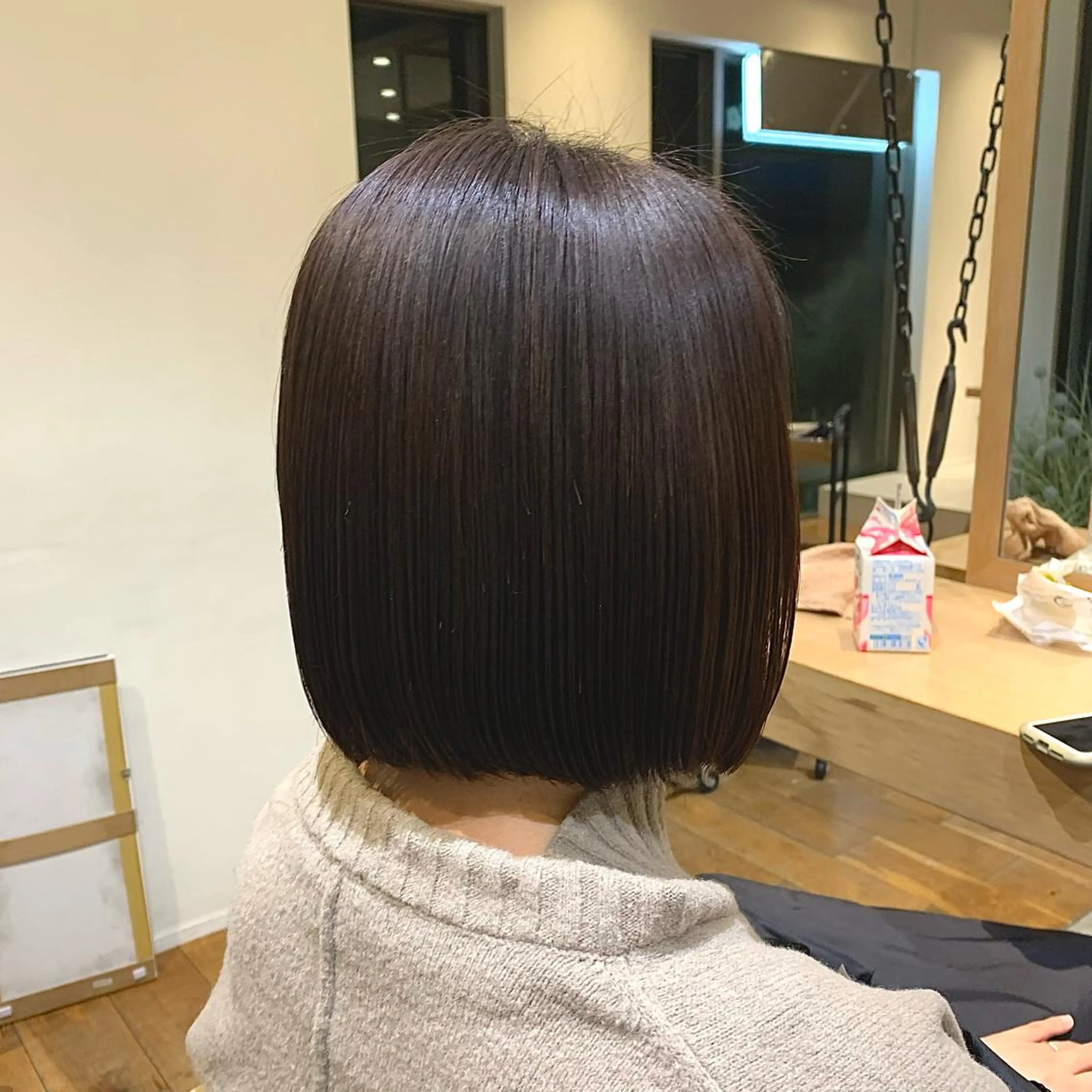 ミディアム ボブ カット トリートメント 森山 佳小里/カラー /似合わせカットのヘアスタイル