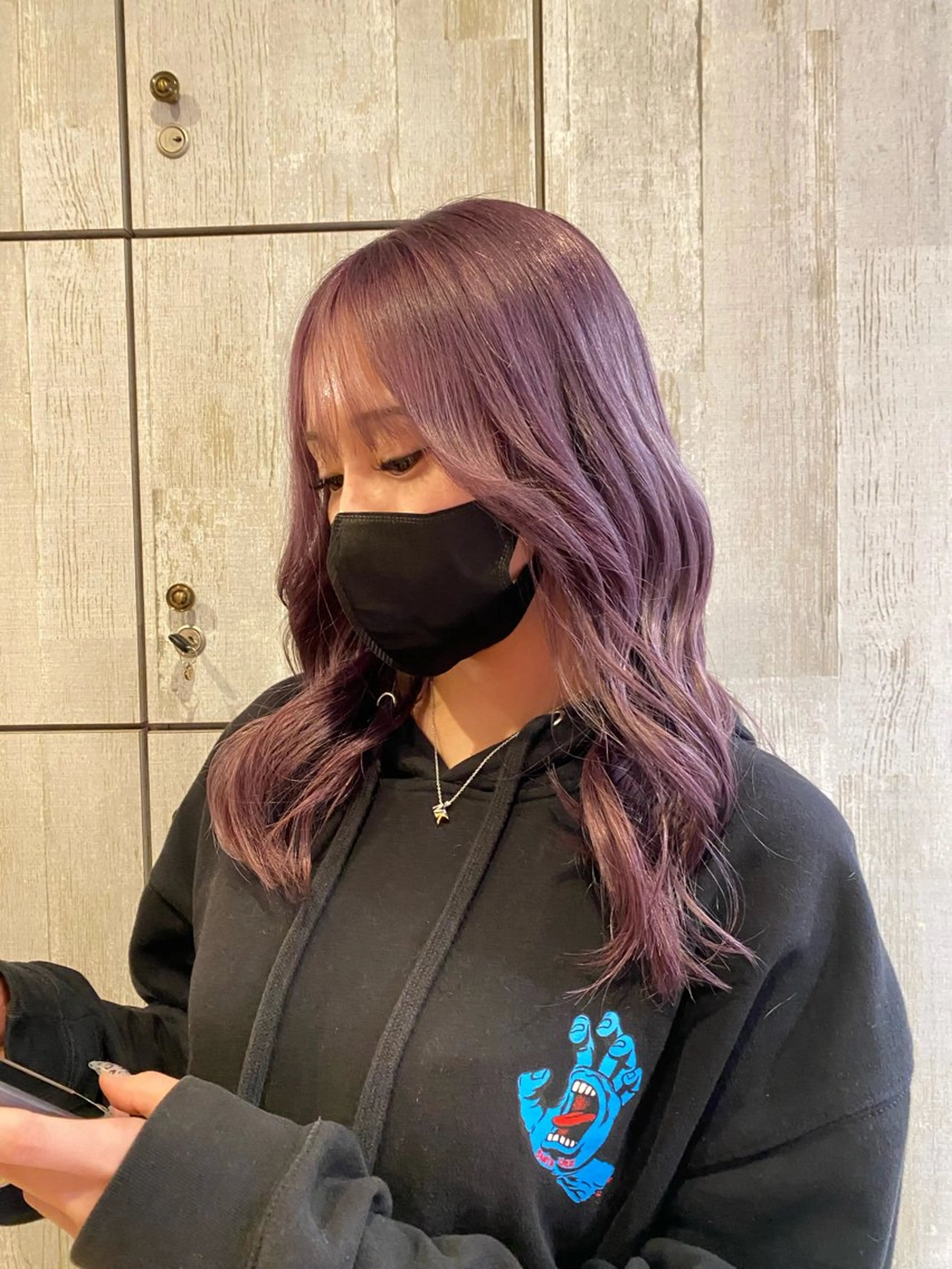 セミロング カラー ブリーチ ケアブリーチ ハイトーンカラー ラベンダーカラー 髪質改善 ハイトーン迷子さん 歓迎🤍こころのヘアスタイル