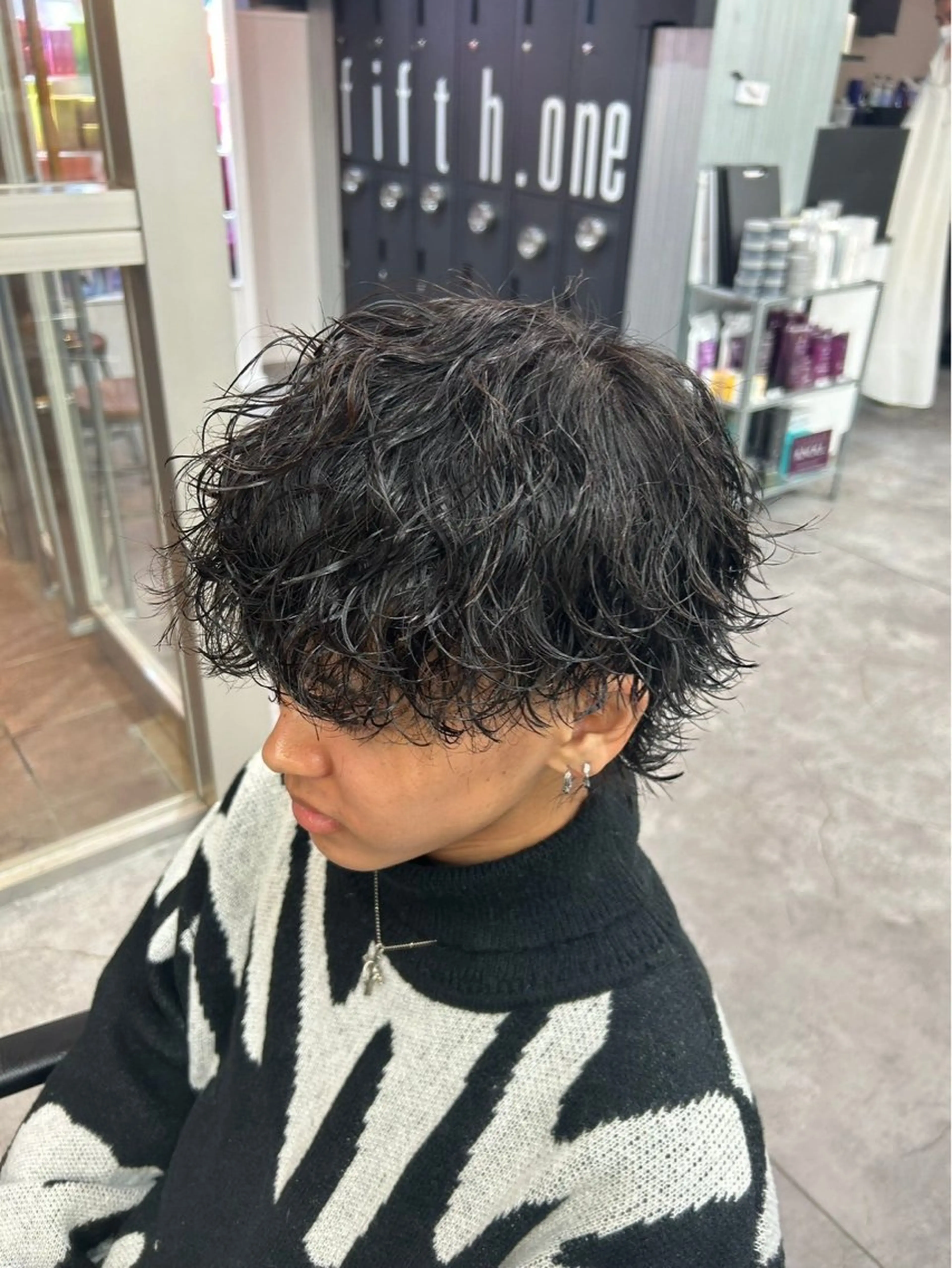 ショート パーマ メンズ カット パーマ ヘアセット メンズ/パーマ特化/ 町田/naokiのヘアスタイル