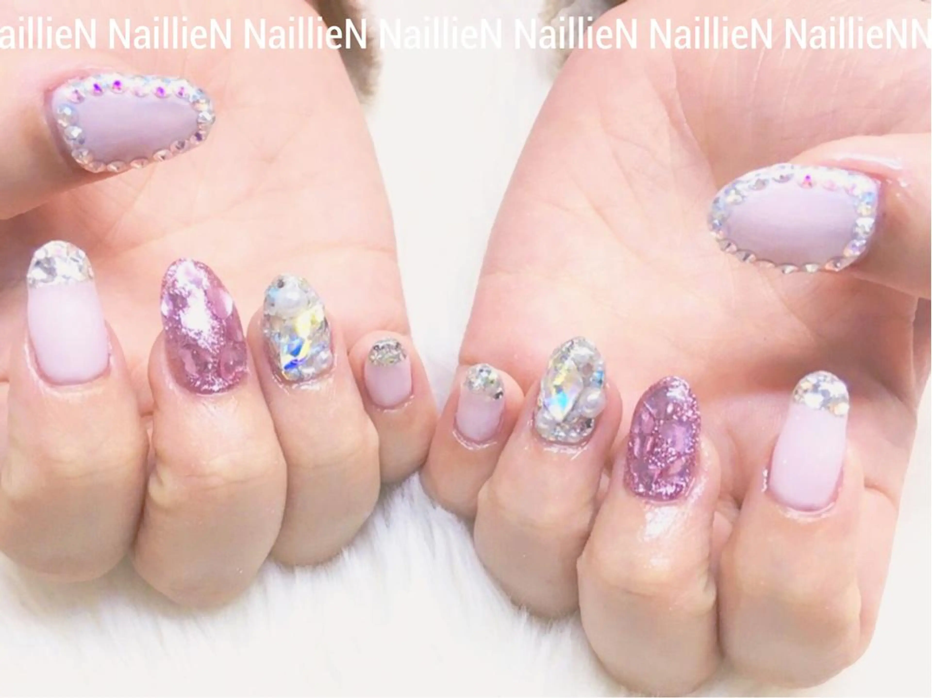 ネイル キラキラネイル ピンク Nail lieNのネイルデザイン