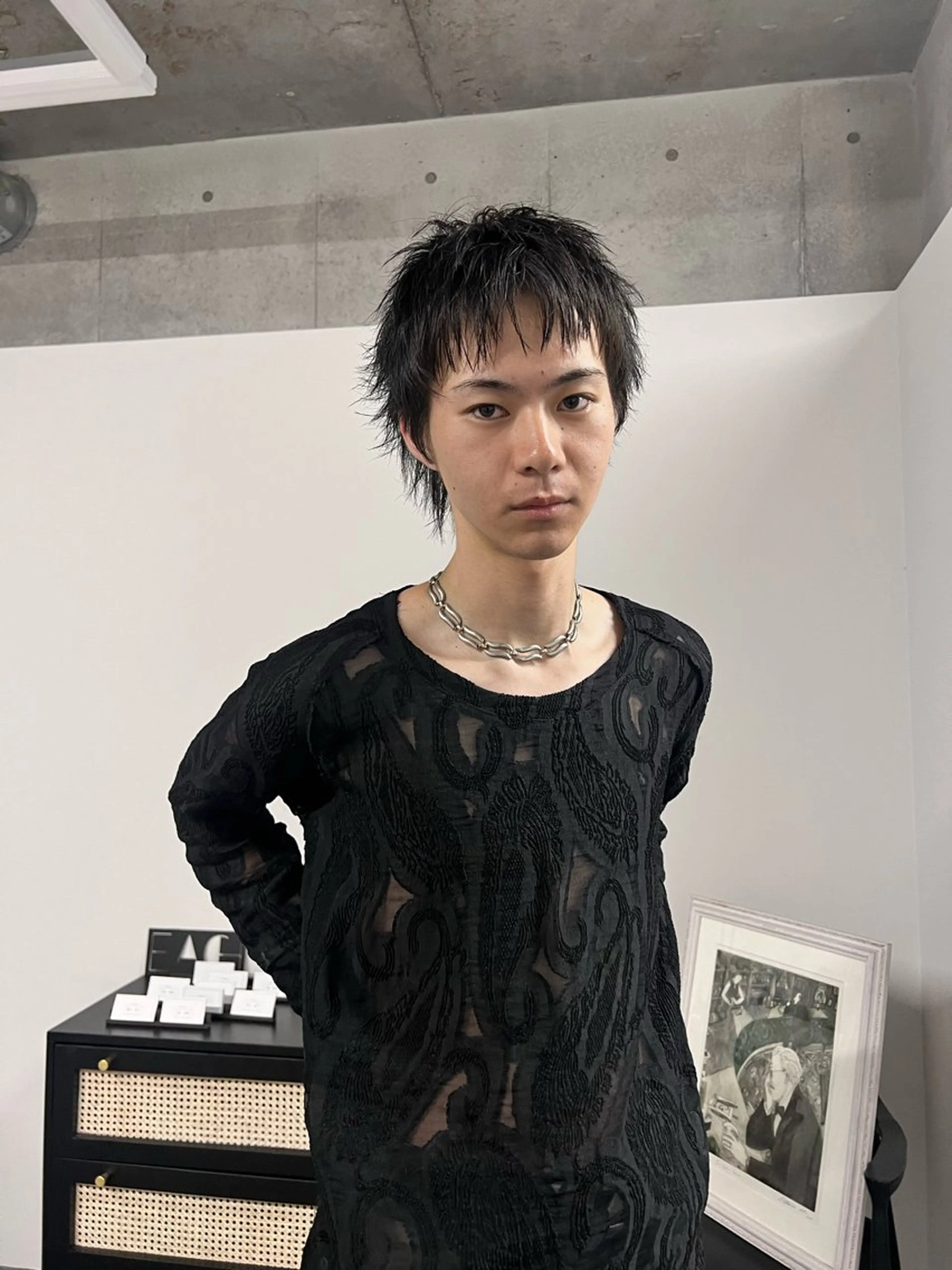 ショート メンズ メンズパーマ メンズウルフカット ショートヘア ウルフカット カット お洒落メンズ カット/KAMEのヘアスタイル